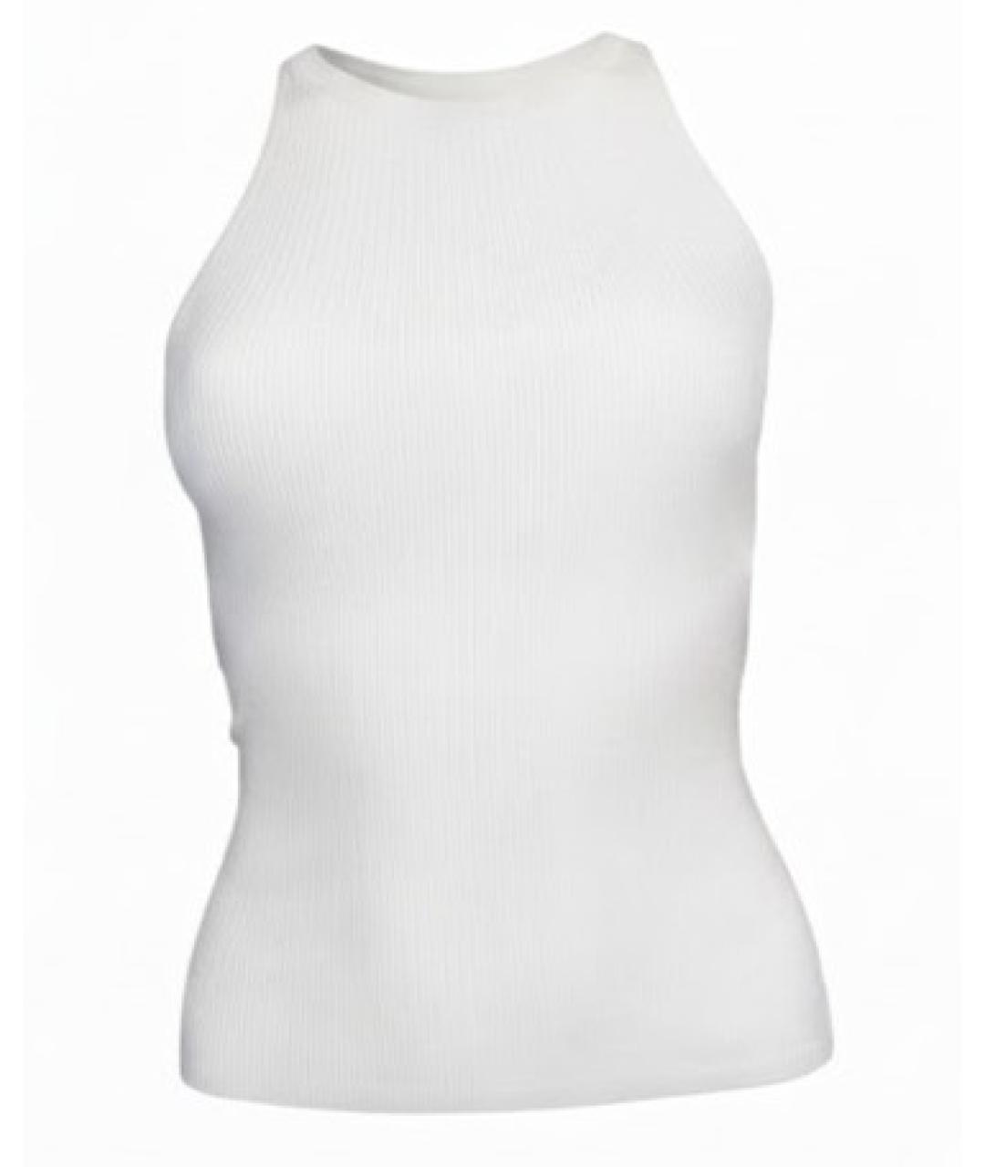 MAX MARA Белая вискозная майка, фото 1