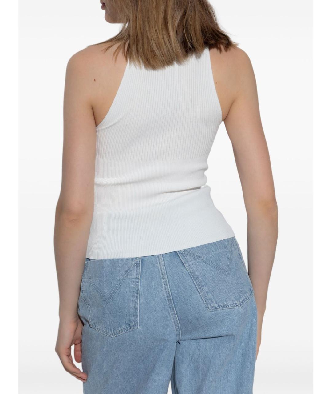 MAX MARA Белая вискозная майка, фото 3