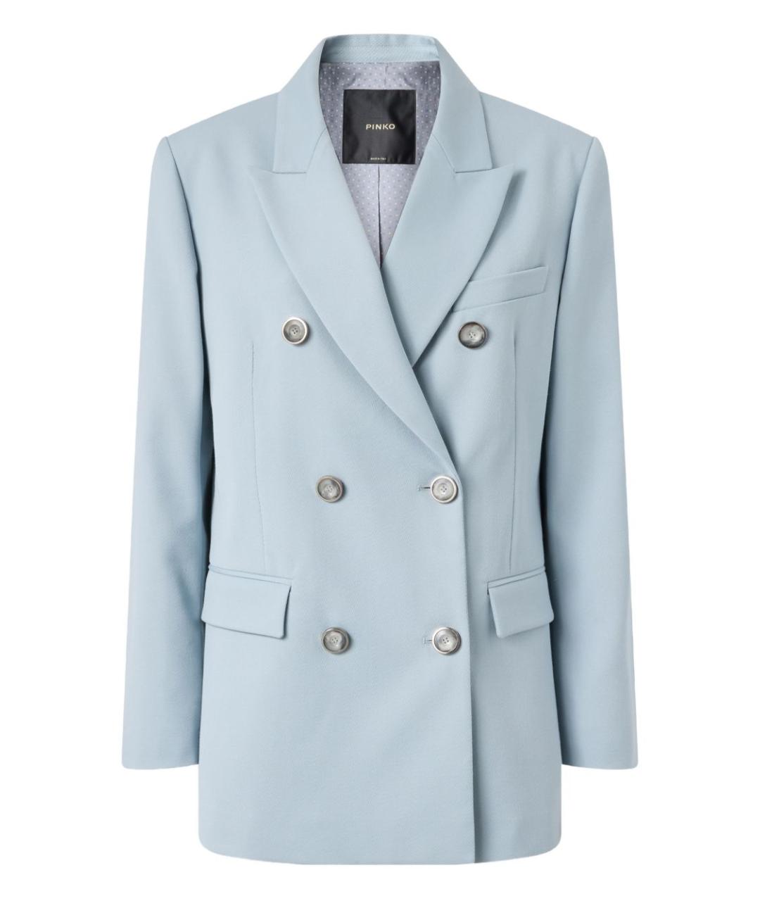 PINKO Голубой полиэстеровый жакет/пиджак, фото 1