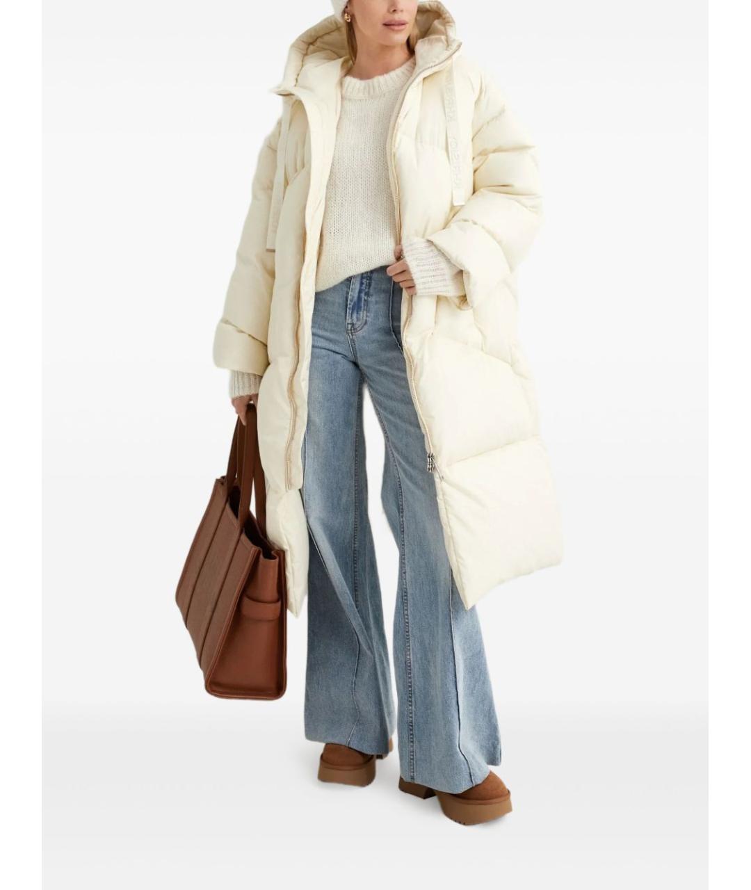 KHRISJOY Бежевый полиамидовый пуховик, фото 5