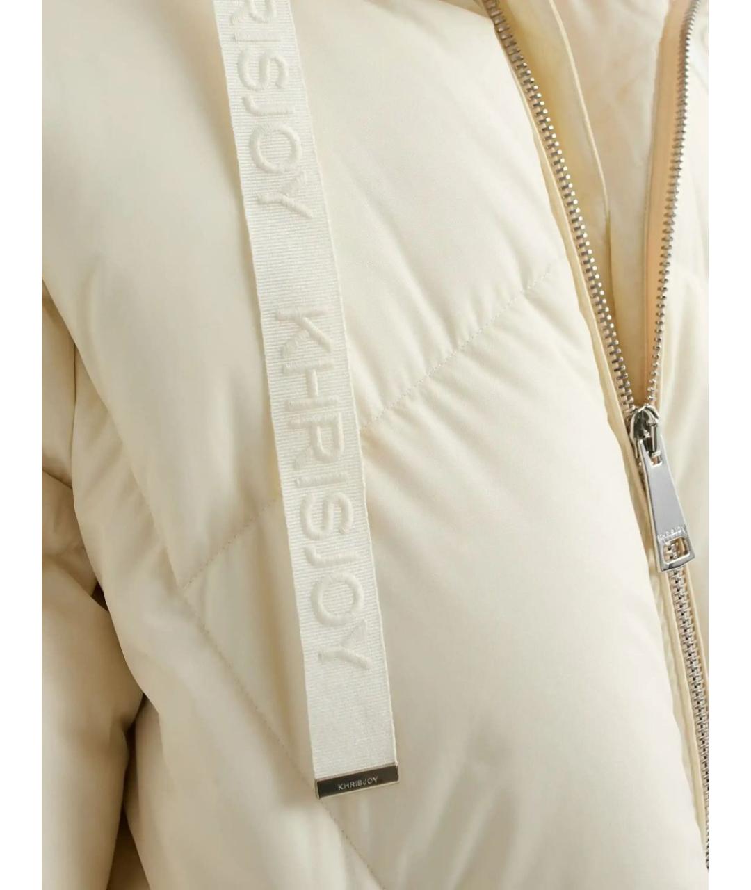 KHRISJOY Бежевый полиамидовый пуховик, фото 2