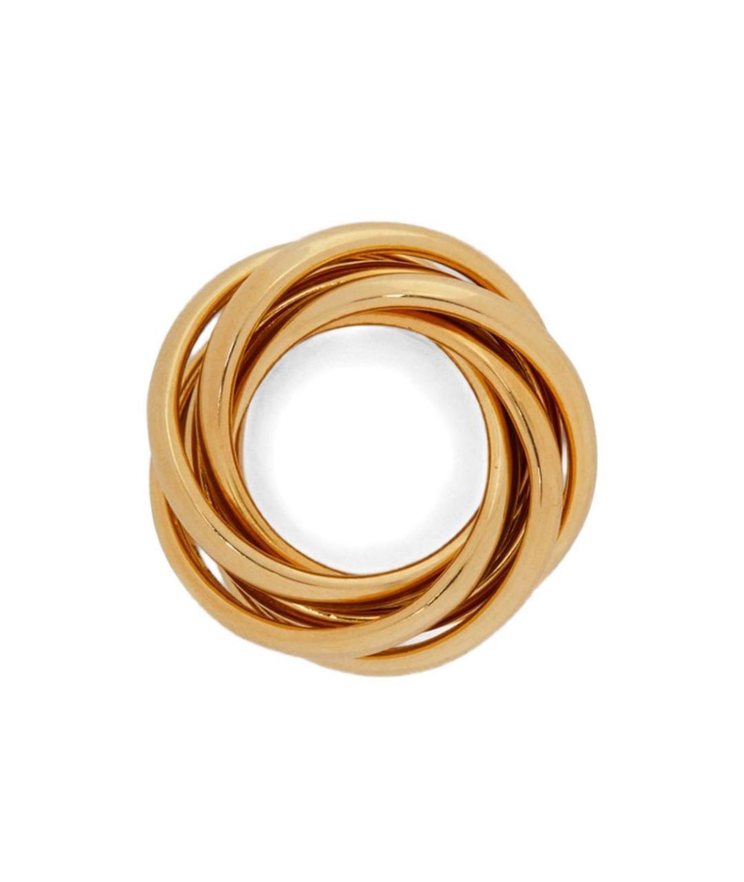 JIL SANDER Золотое металлическое кольцо, фото 3