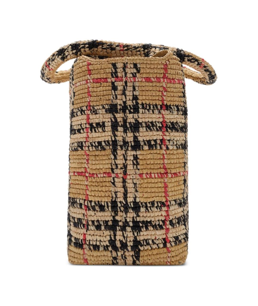 BURBERRY Бежевая сумка с короткими ручками, фото 3