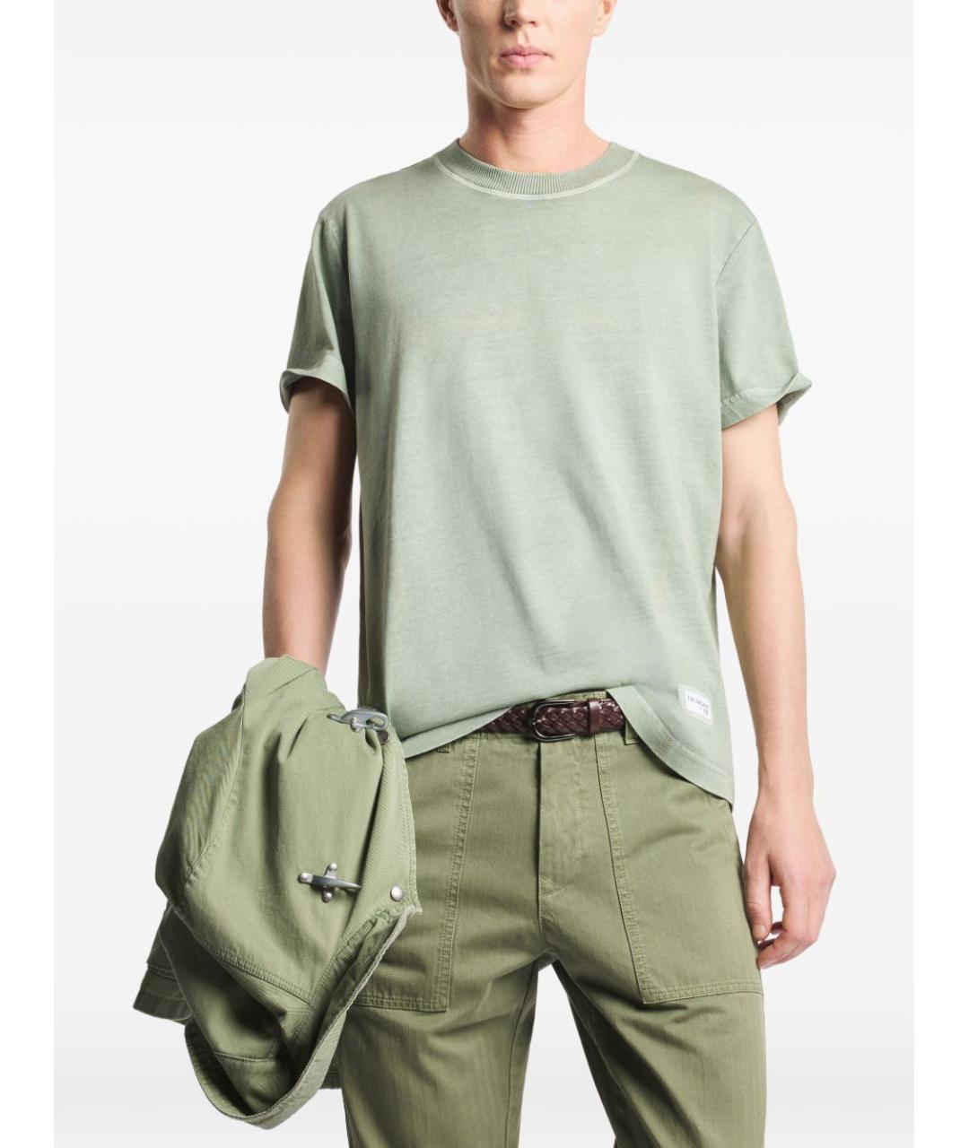 FAY Зеленая хлопковая футболка, фото 4