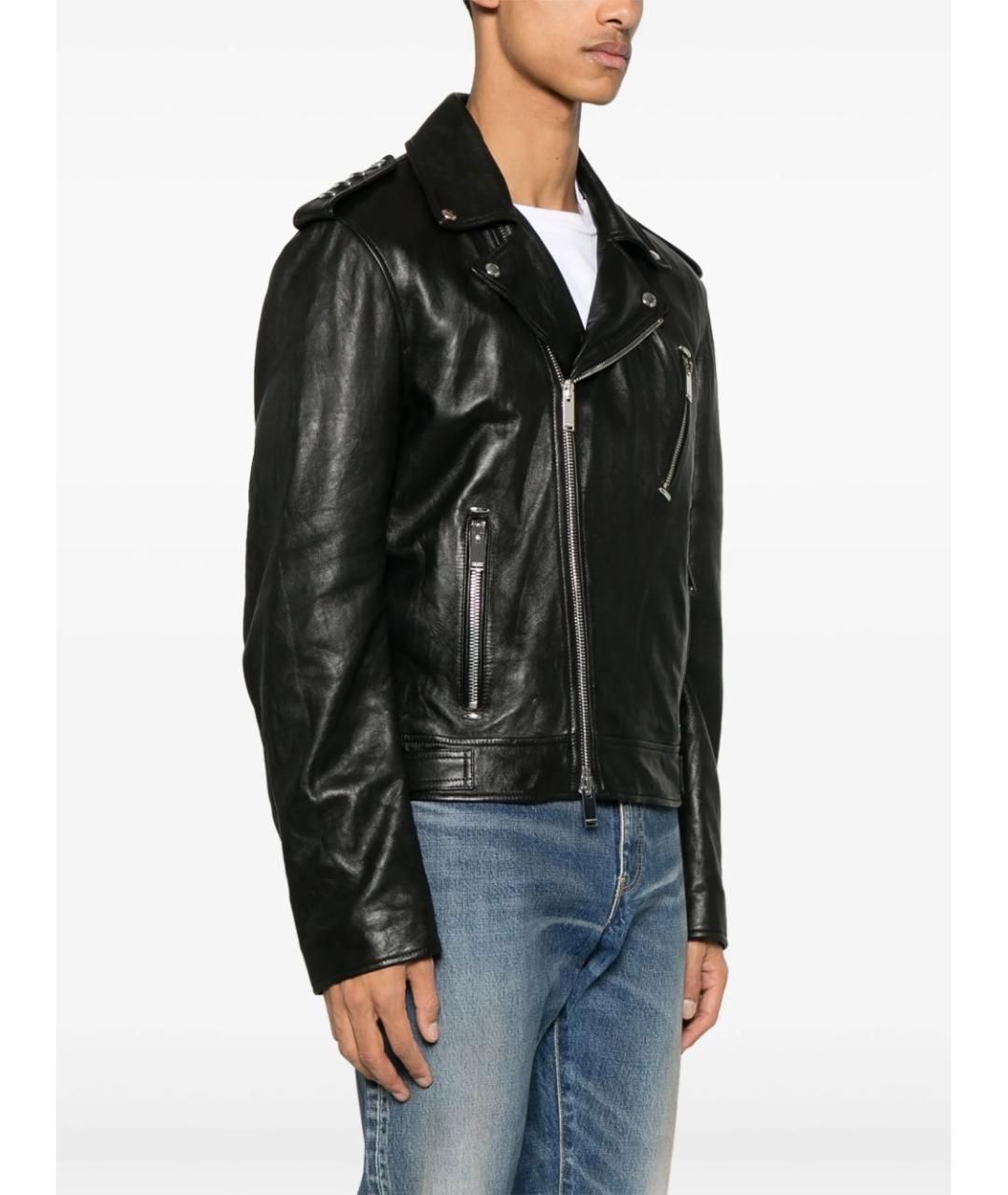 ALEXANDER MCQUEEN Черная кожаная куртка, фото 4