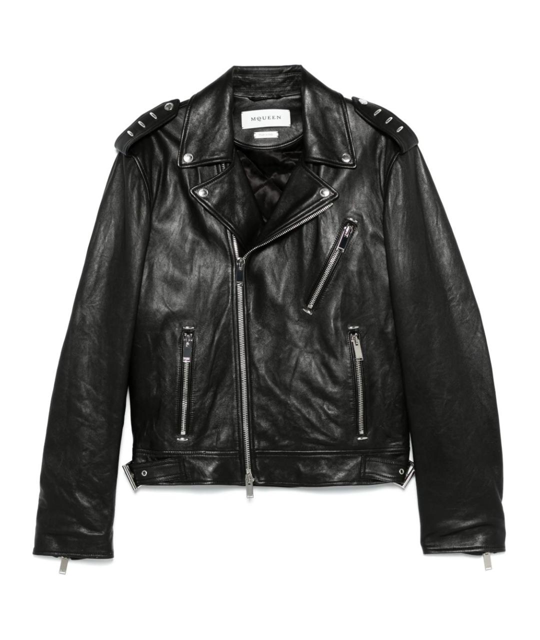 ALEXANDER MCQUEEN Черная кожаная куртка, фото 1