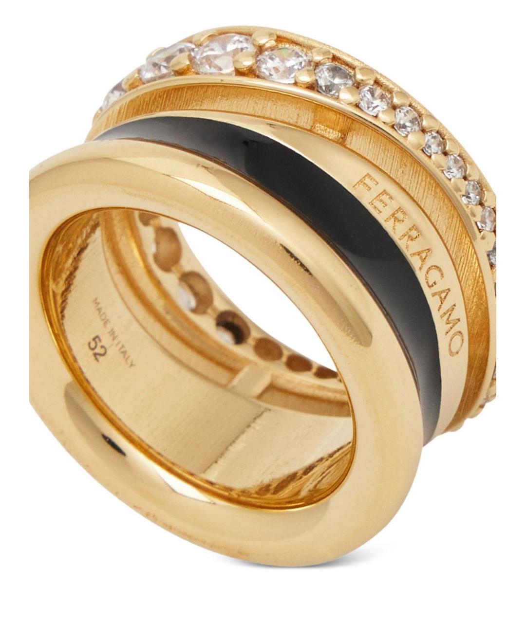 FERRAGAMO Золотое латунное кольцо, фото 4