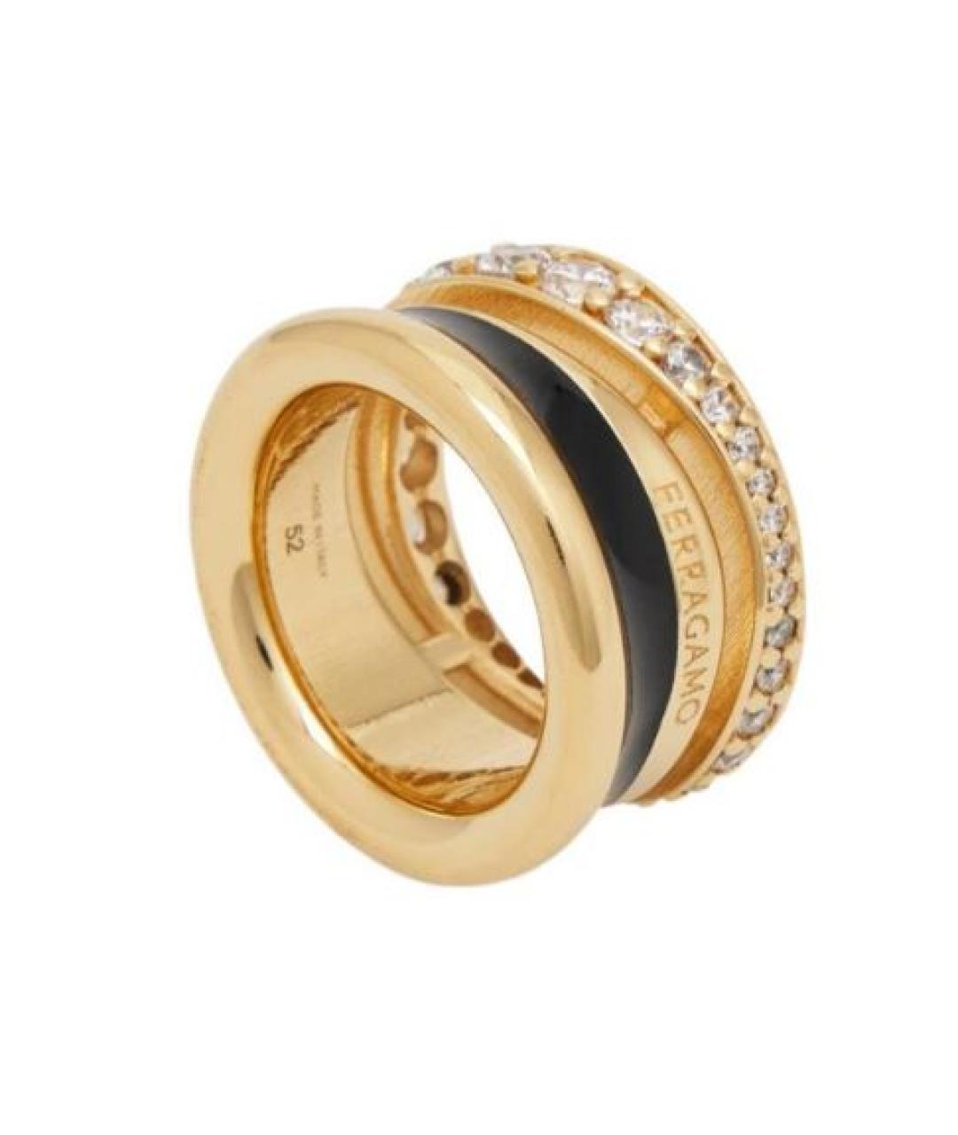 FERRAGAMO Золотое латунное кольцо, фото 2