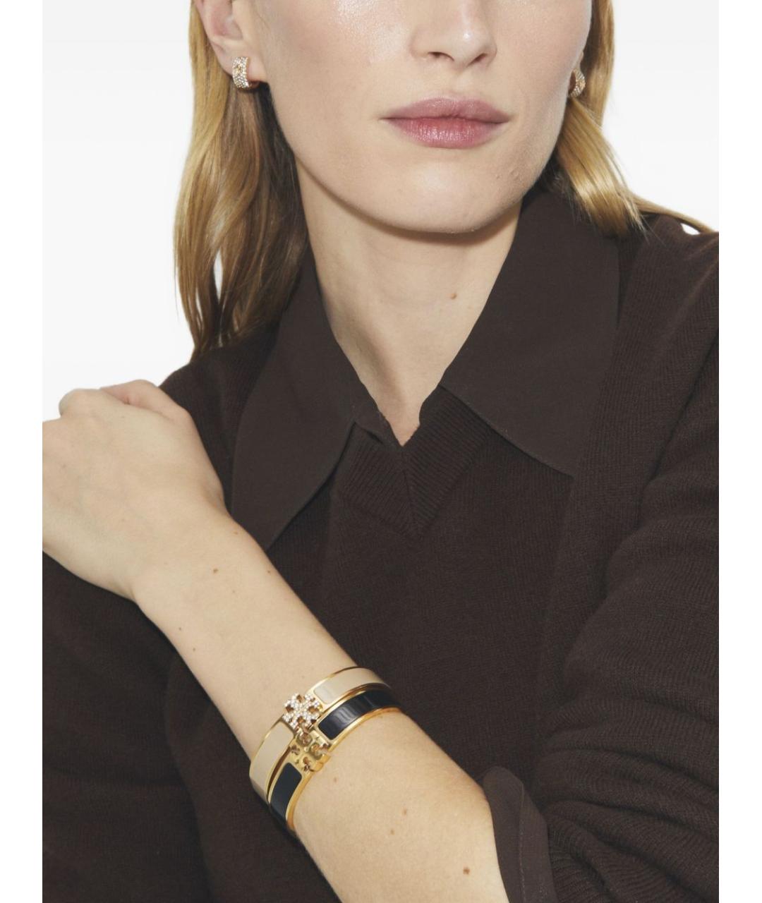 TORY BURCH Золотой латунный браслет, фото 4