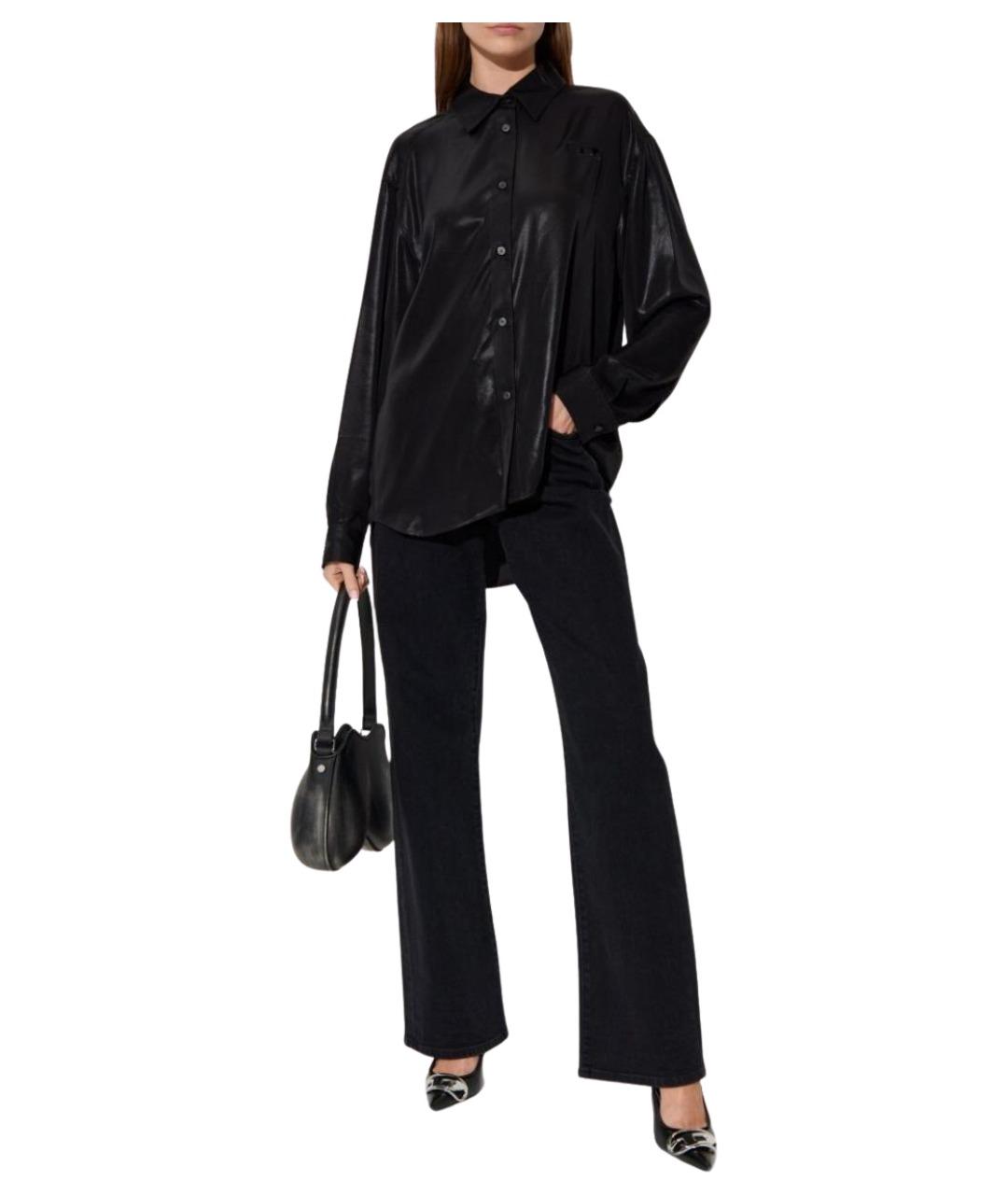 DIESEL Черная полиэстеровая рубашка, фото 3