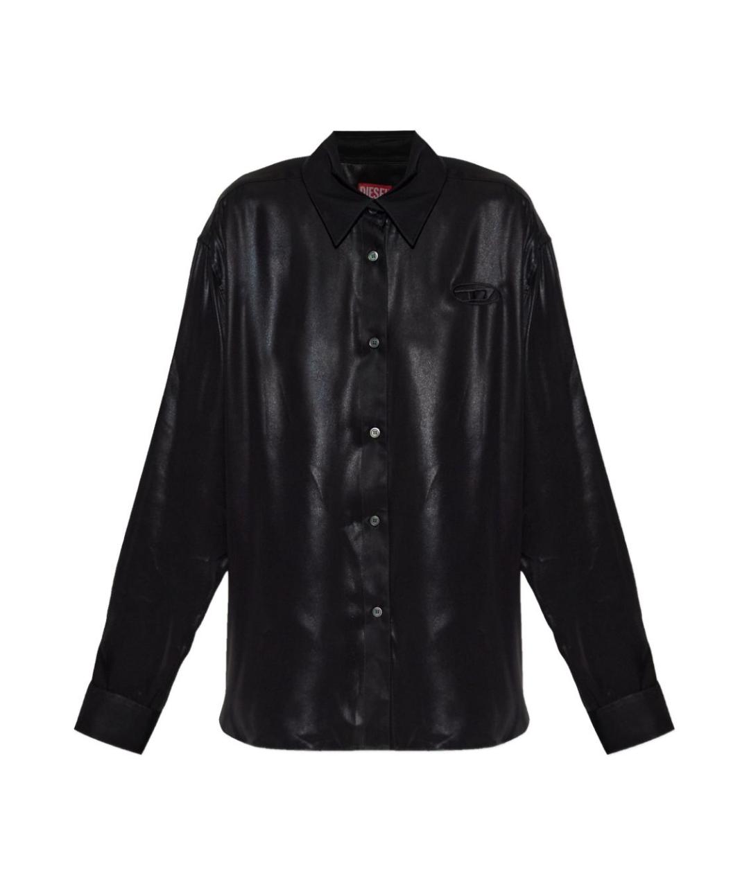 DIESEL Черная полиэстеровая рубашка, фото 1