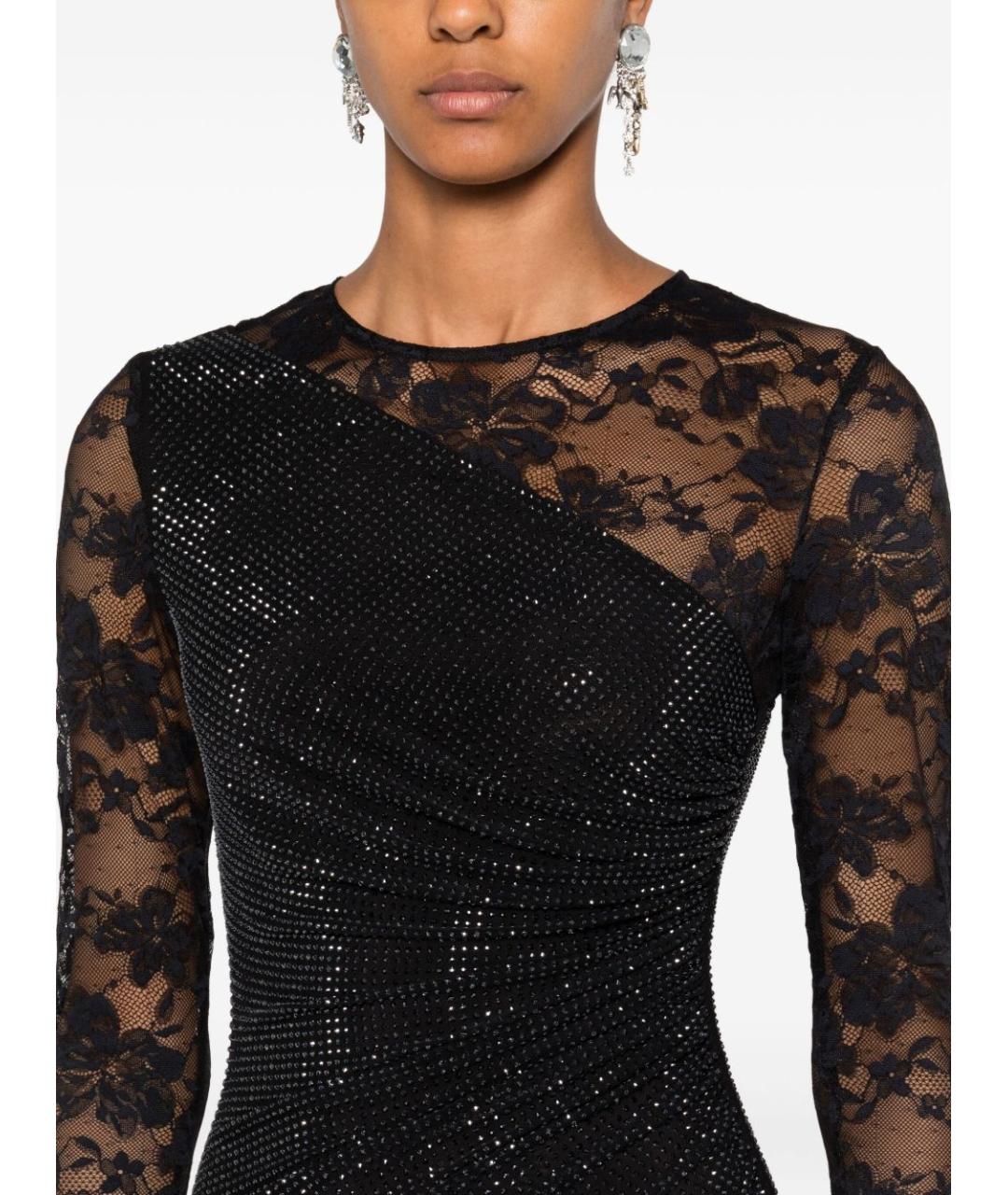 SELF-PORTRAIT Черное полиэстеровое вечернее платье, фото 5