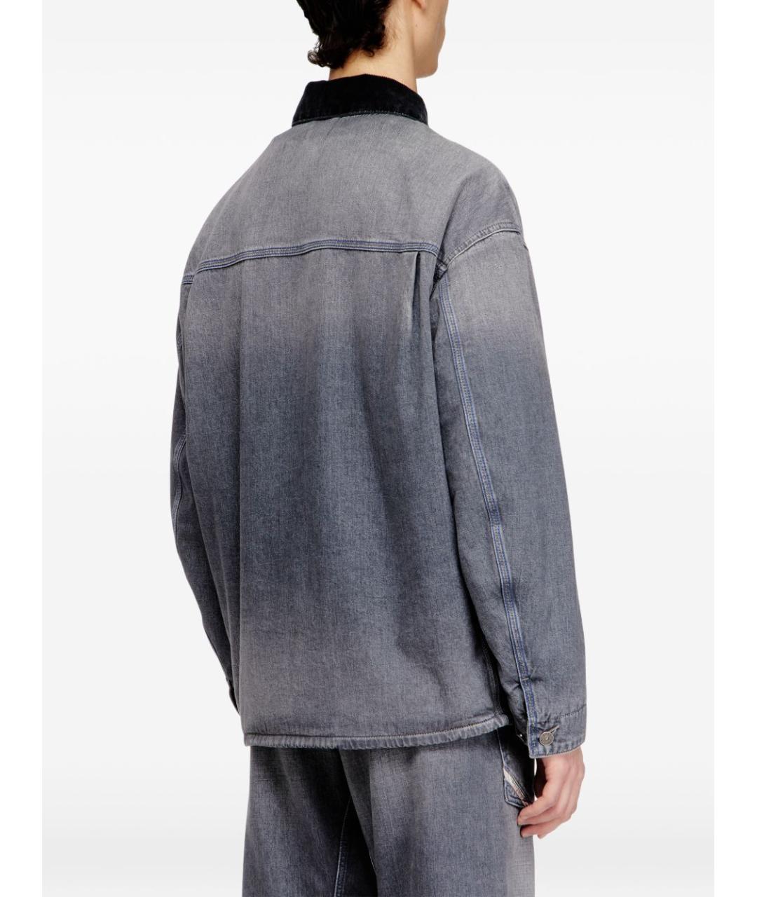 DIESEL Серый хлопковый джемпер / свитер, фото 5