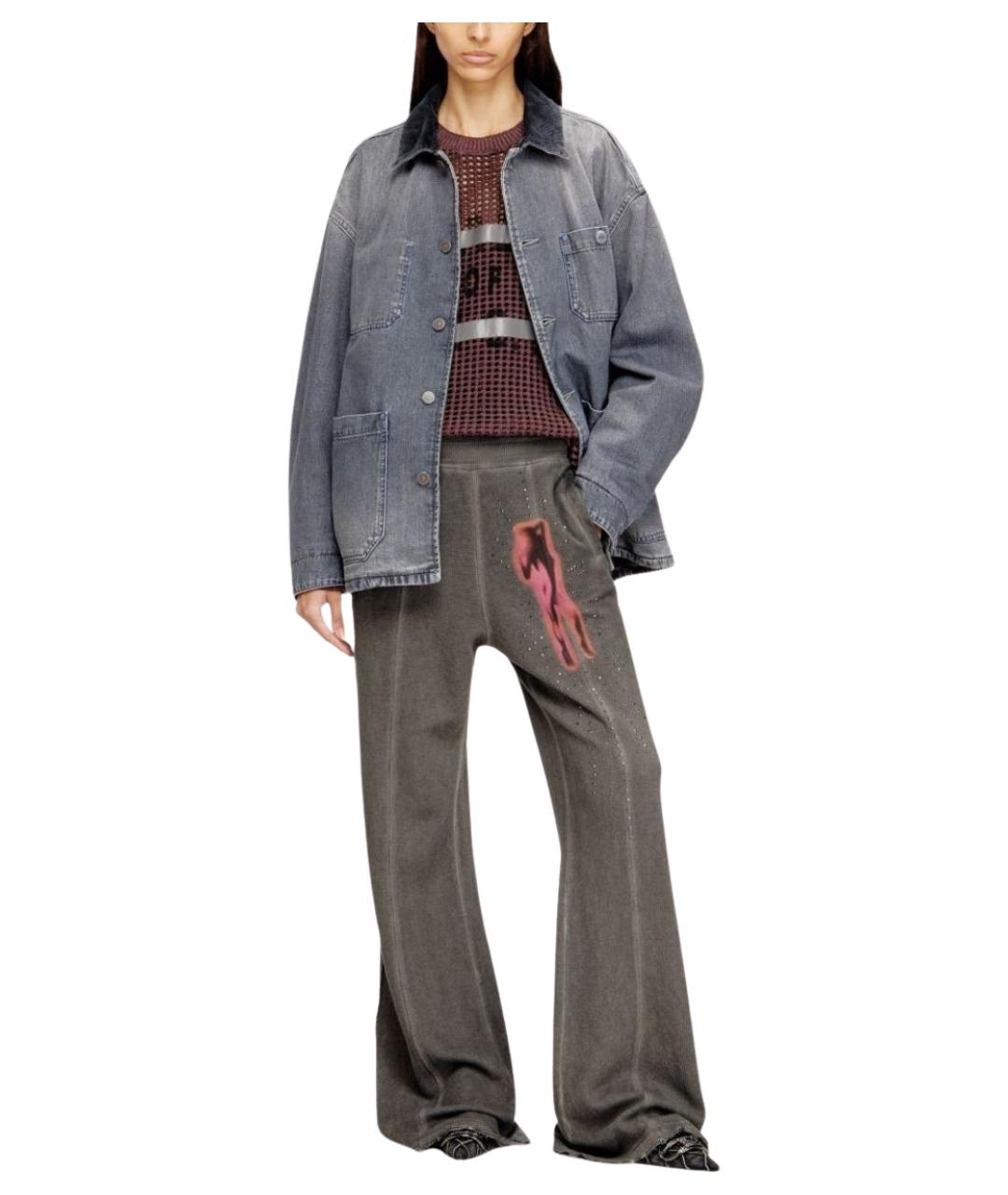 DIESEL Серый хлопковый джемпер / свитер, фото 2