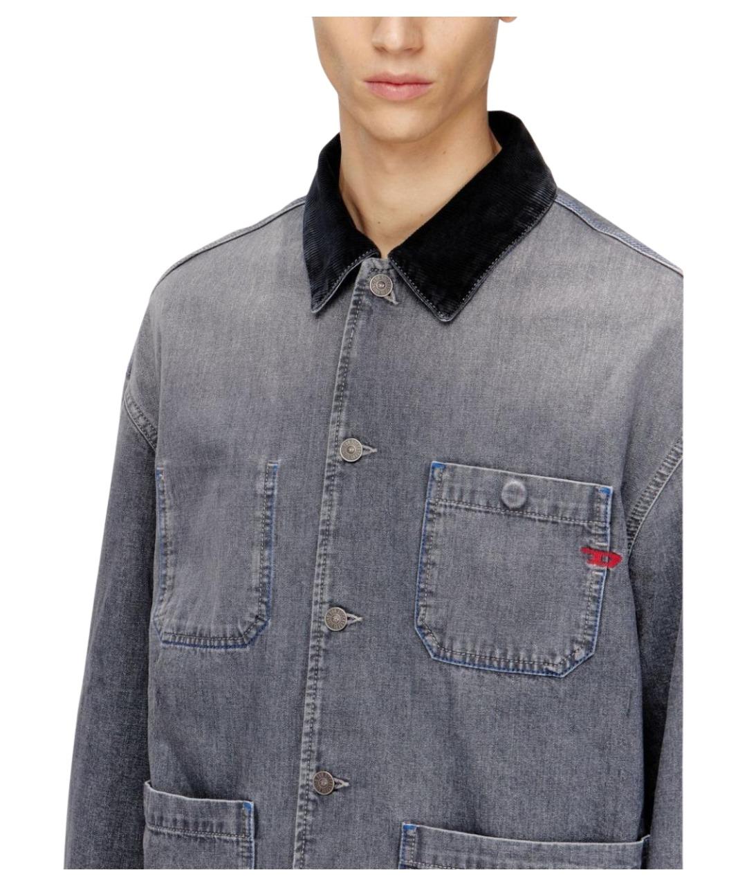 DIESEL Серый хлопковый джемпер / свитер, фото 6