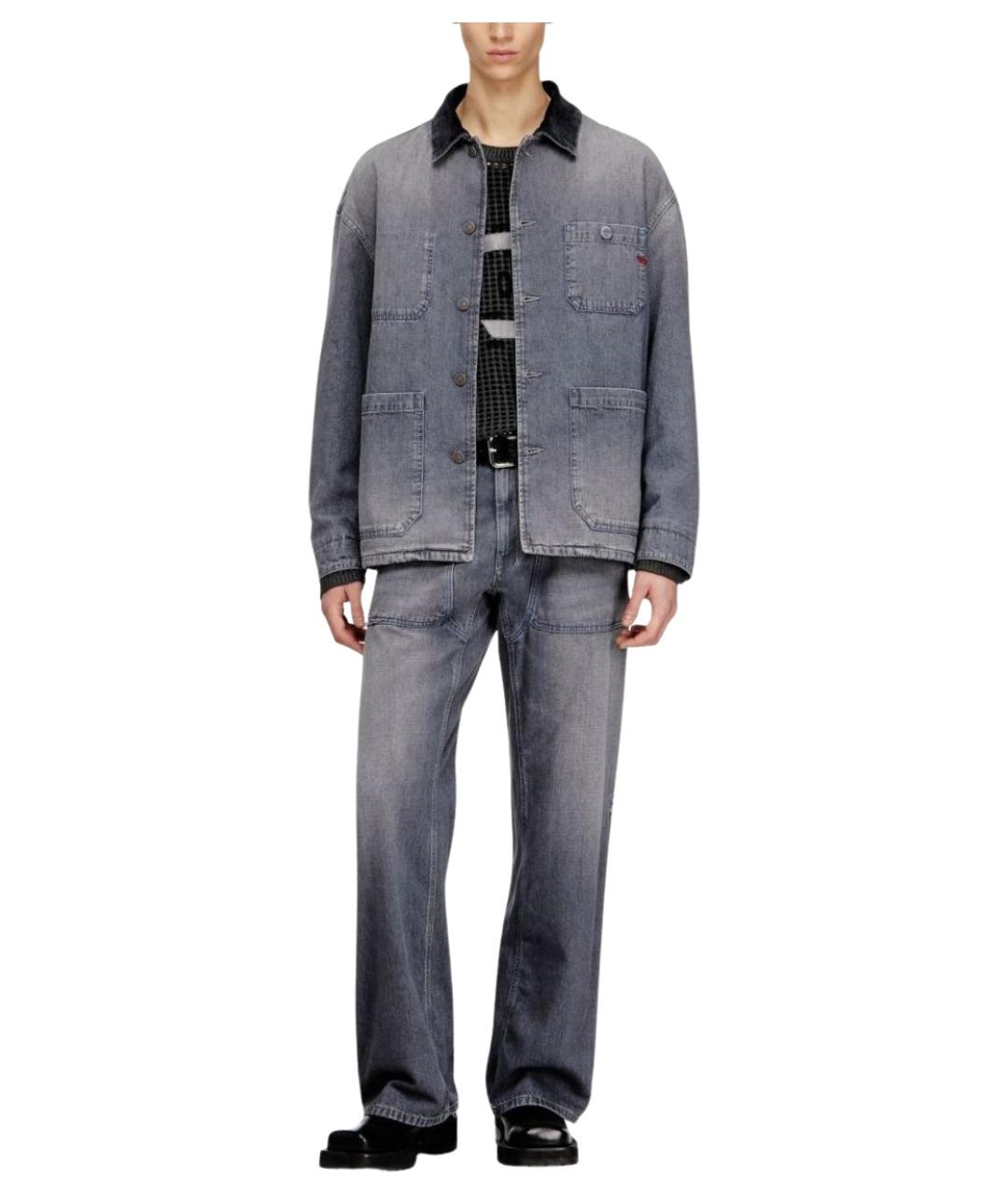 DIESEL Серый хлопковый джемпер / свитер, фото 3