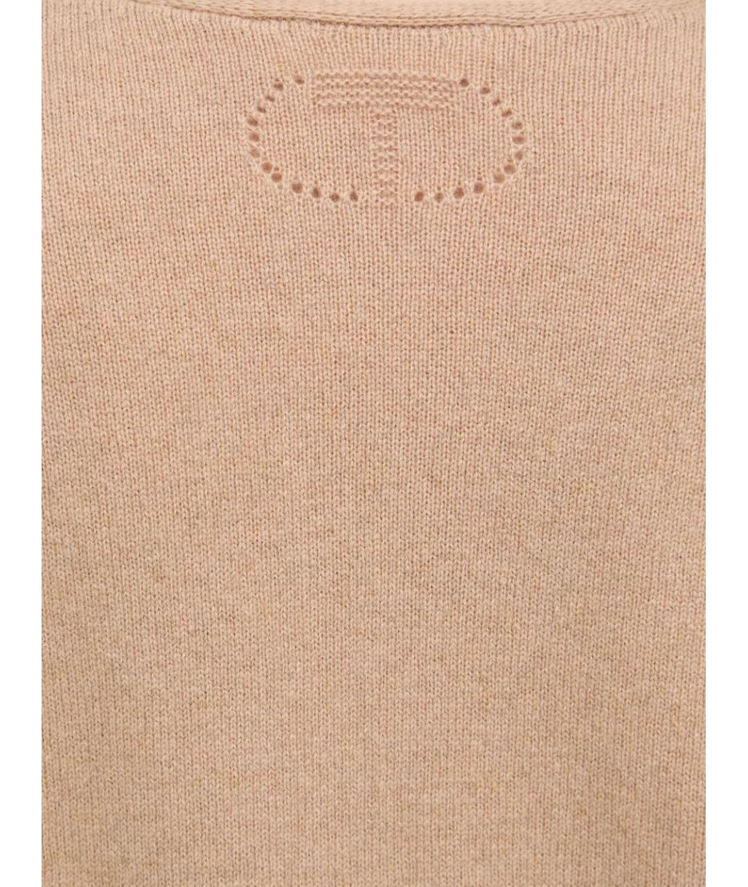 TWIN-SET Бежевый шерстяной джемпер / свитер, фото 6