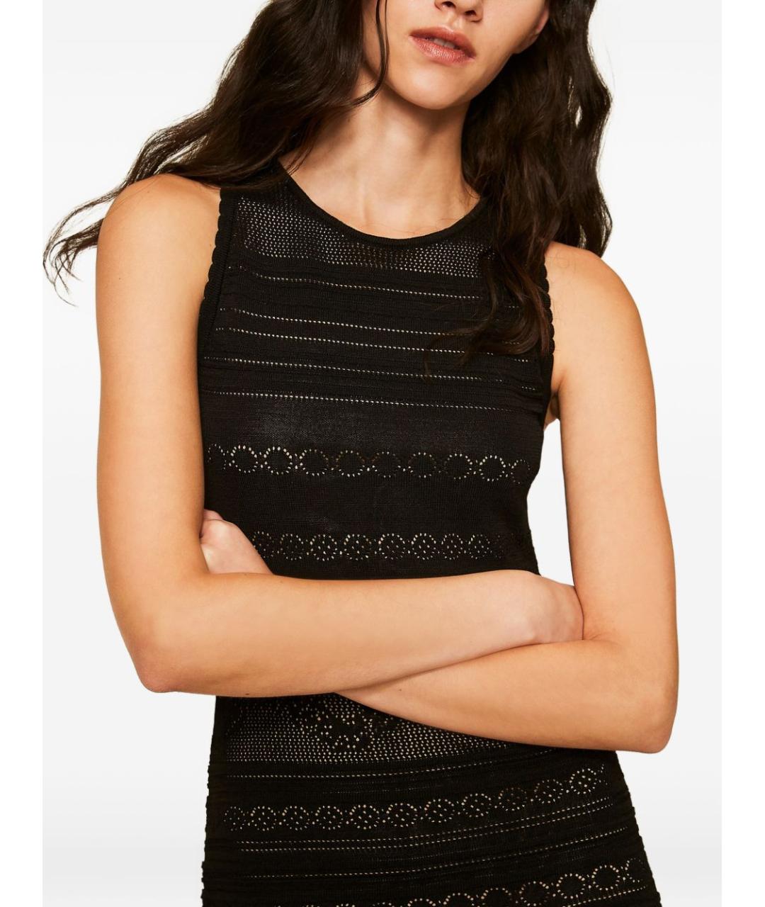 TWIN-SET Черное повседневное платье, фото 5