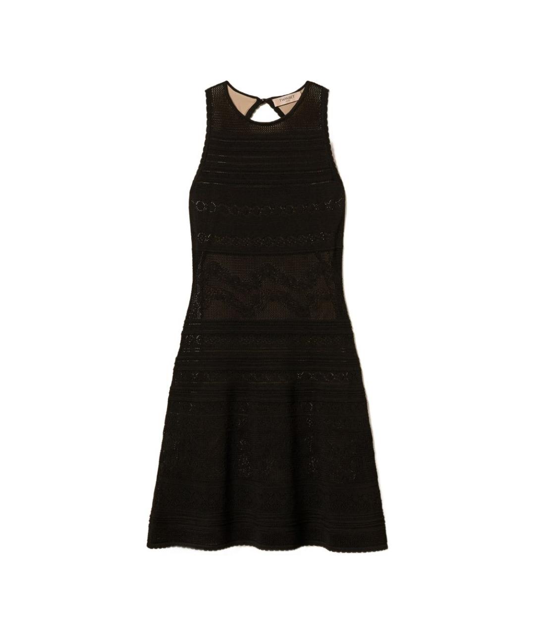 TWIN-SET Черное повседневное платье, фото 1