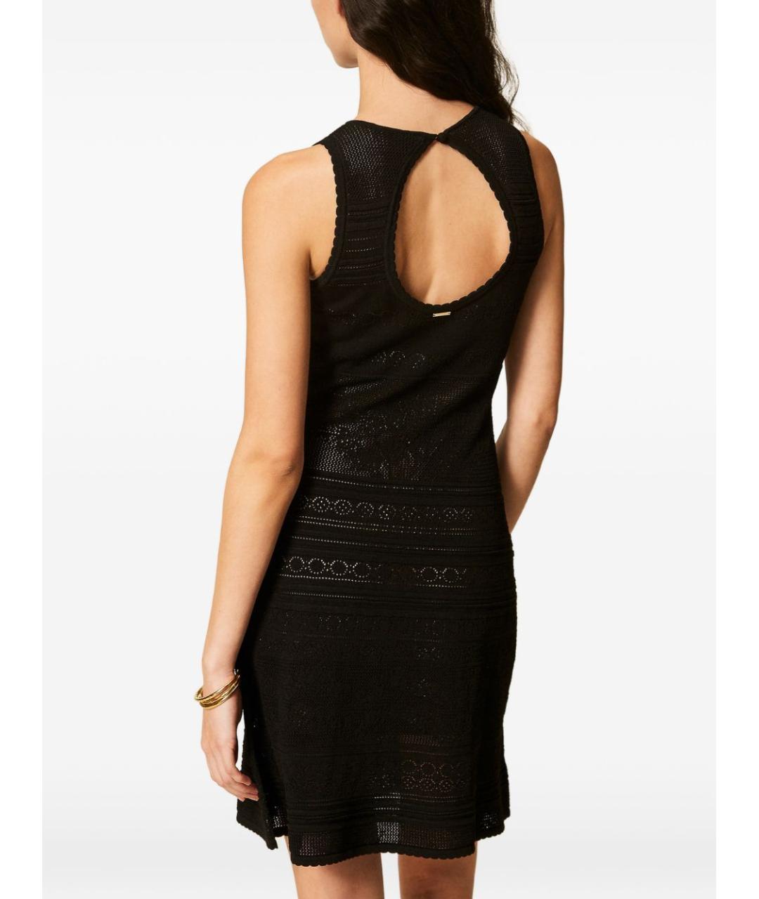 TWIN-SET Черное повседневное платье, фото 3