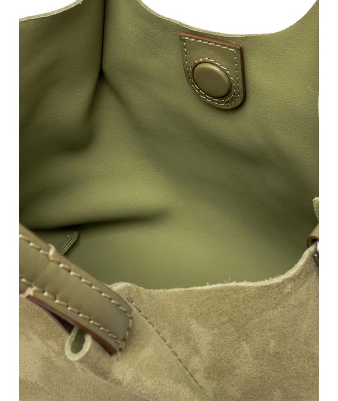 Gianni Chiarini Зеленая замшевая сумка тоут, фото 4