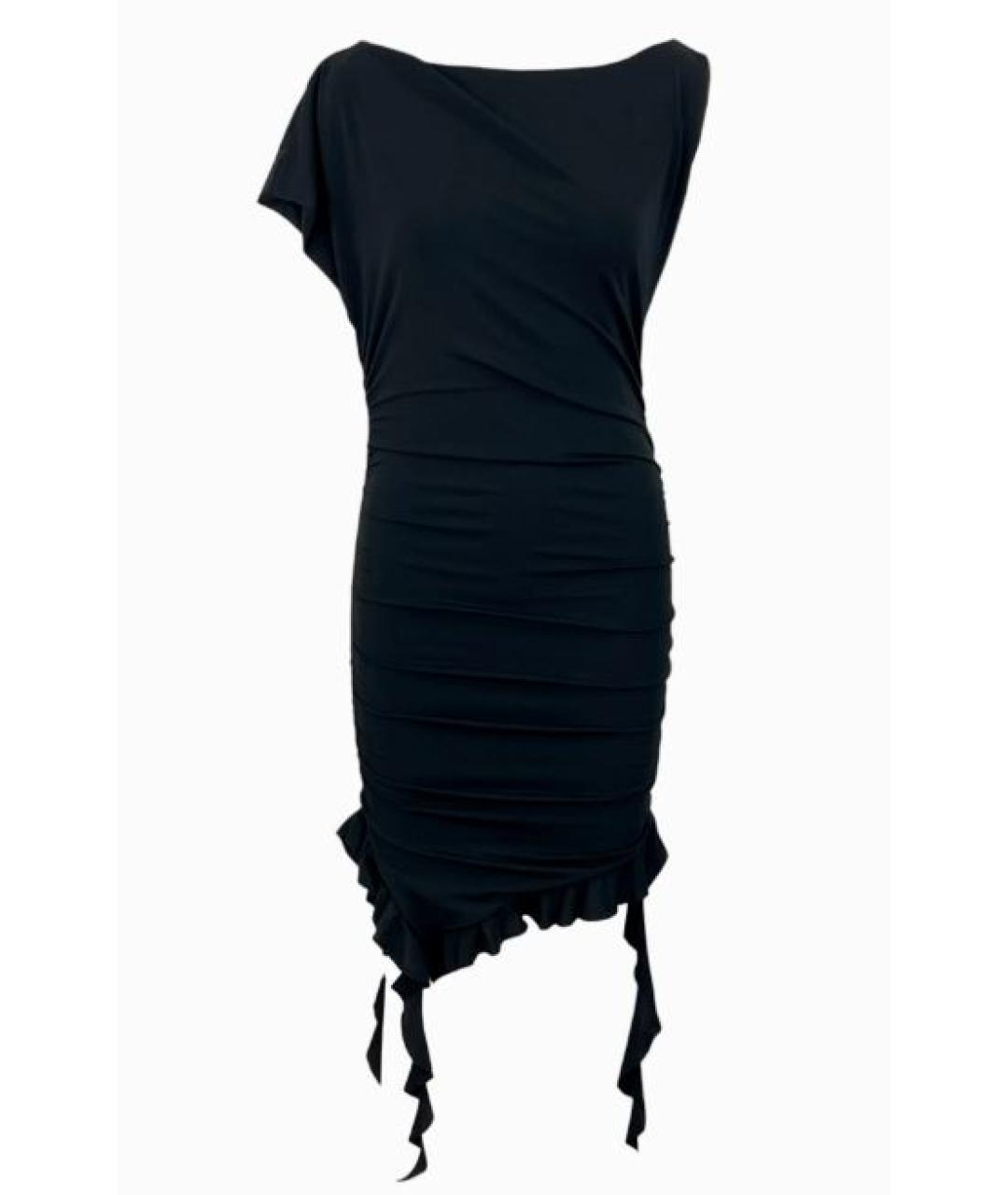 PINKO Черное полиамидовое повседневное платье, фото 3