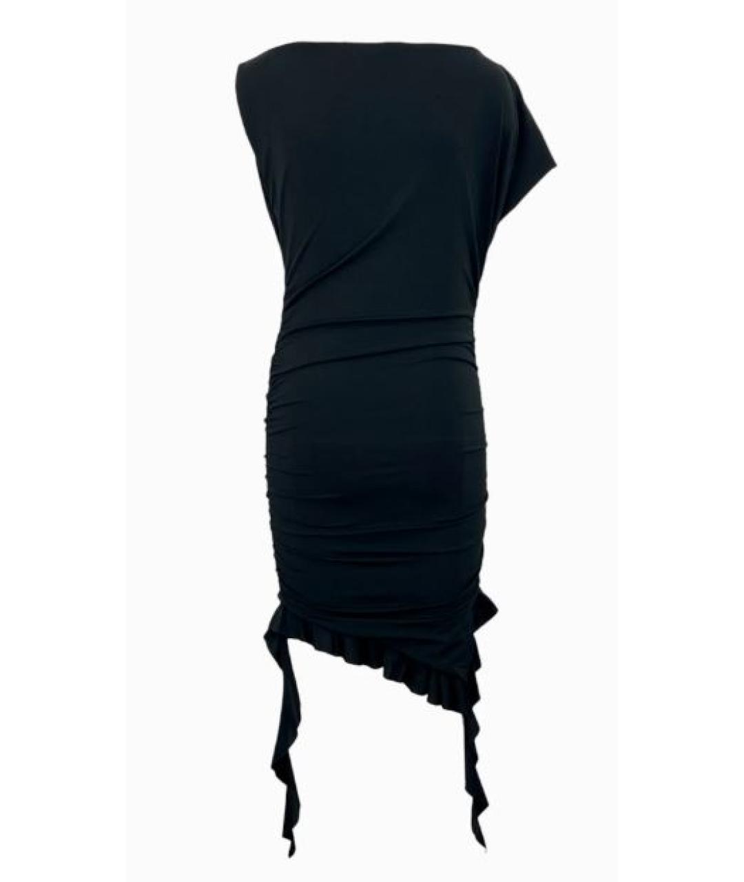 PINKO Черное полиамидовое повседневное платье, фото 2