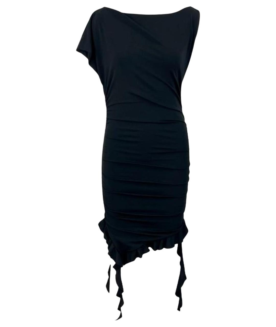 PINKO Черное полиамидовое повседневное платье, фото 1