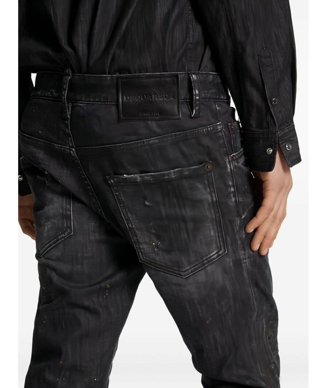 DSQUARED2 Черные хлопковые джинсы скинни, фото 4