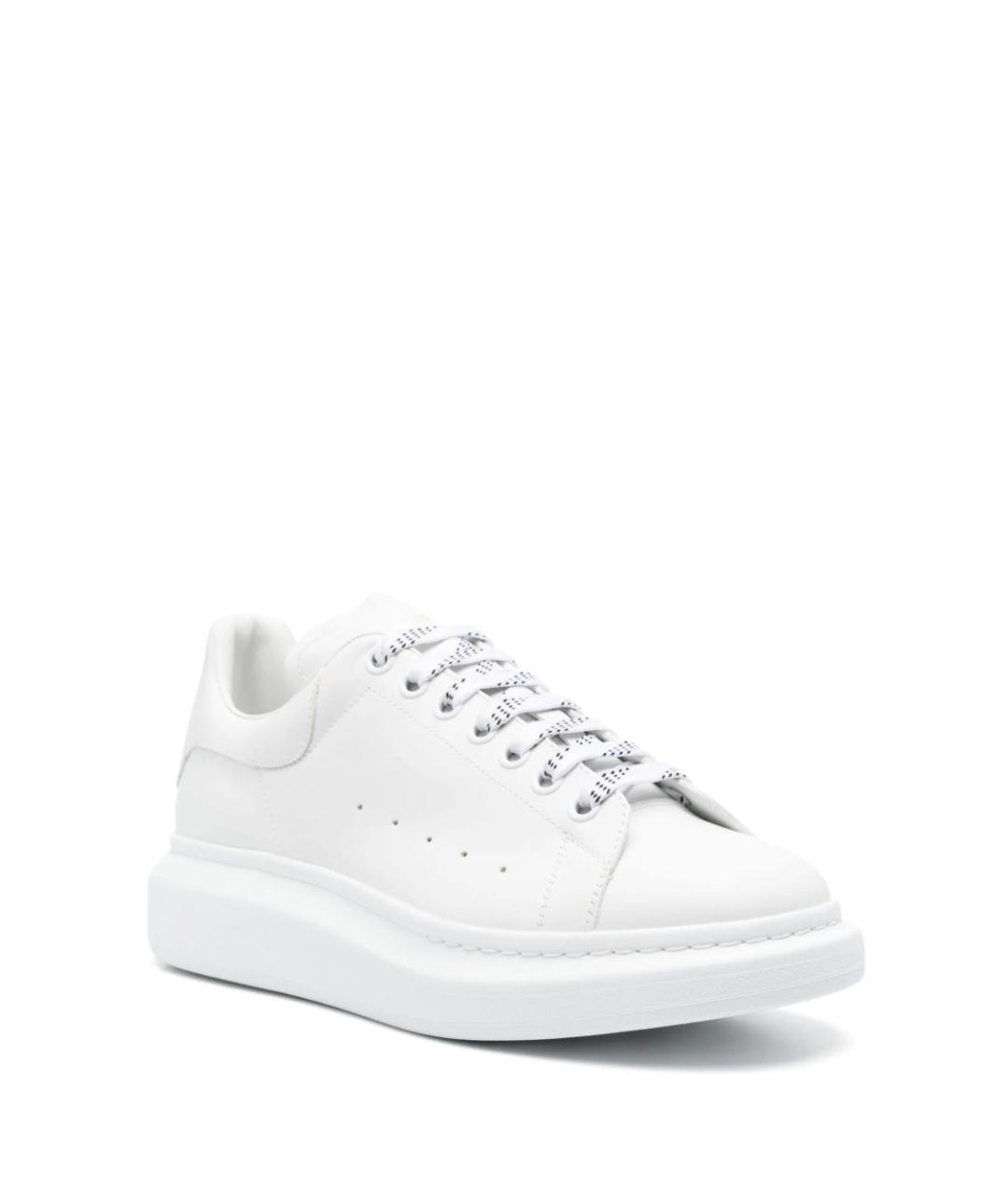 ALEXANDER MCQUEEN Белые кожаные низкие кроссовки / кеды, фото 3