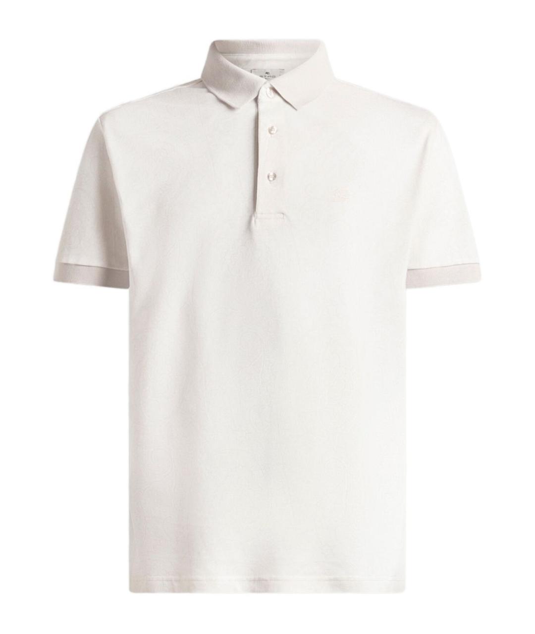 ETRO Белое хлопковое поло с коротким рукавом, фото 1