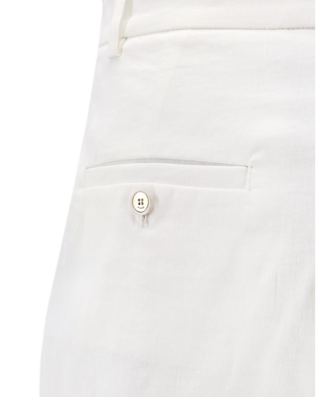 PINKO Белые льняные шорты, фото 3