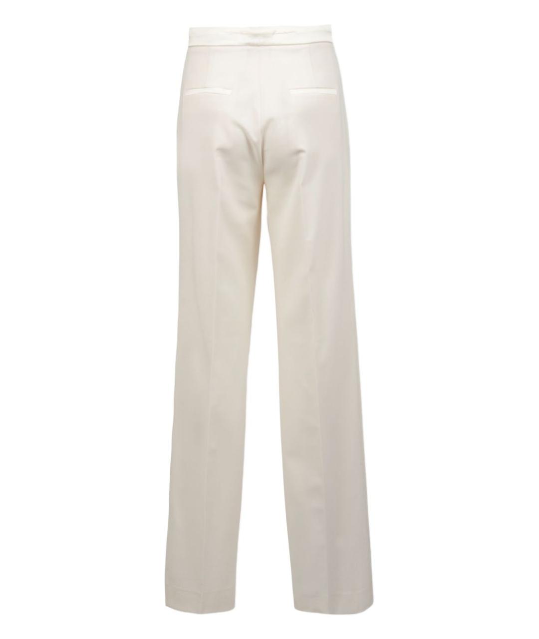 ANTONELLI FIRENZE Белые вискозные прямые брюки, фото 2