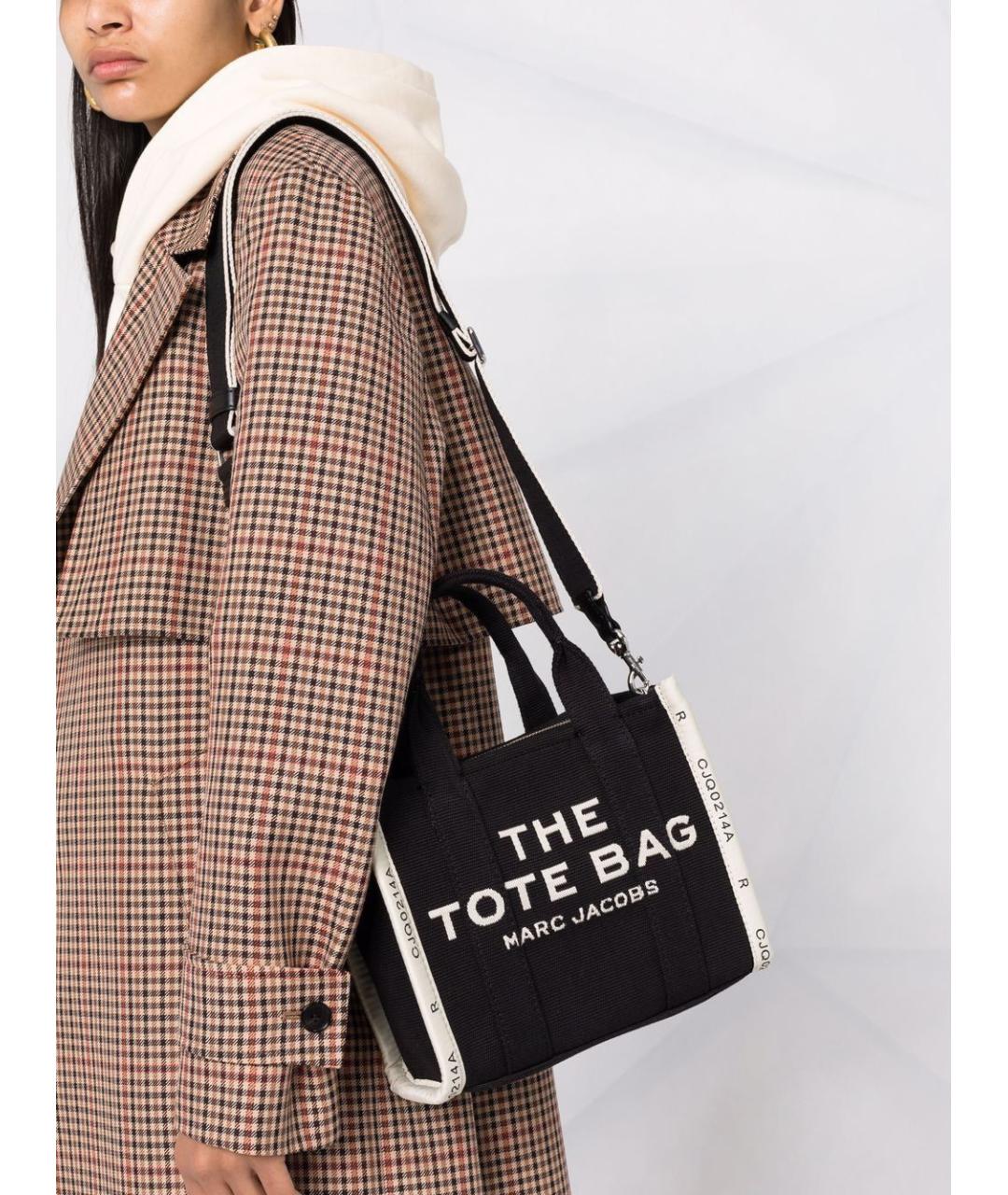 MARC JACOBS Черная тканевая сумка тоут, фото 3