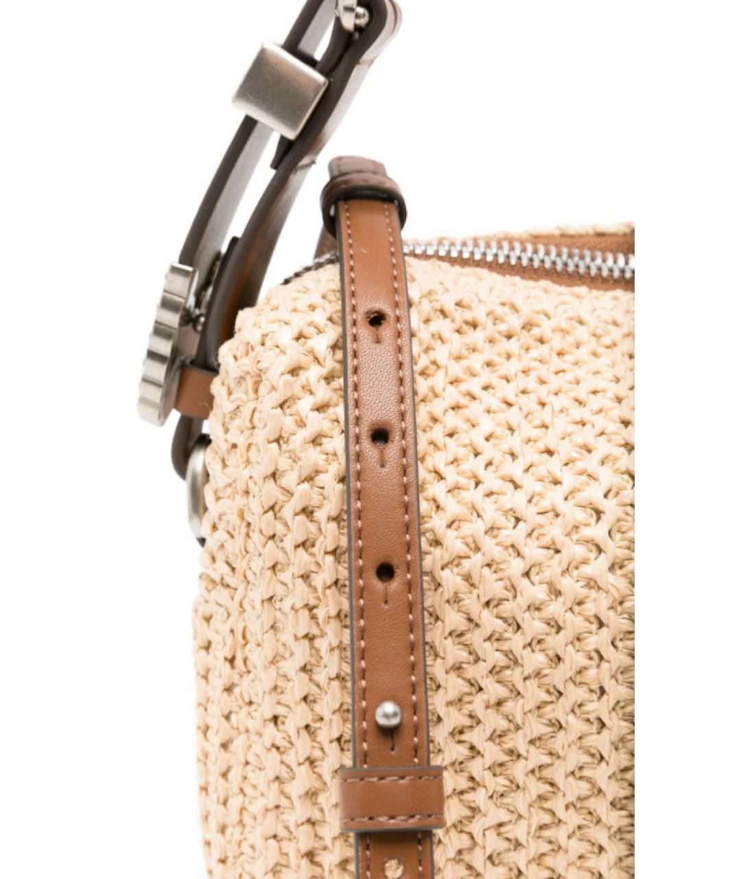 PINKO Бежевая пелетеная сумка через плечо, фото 4