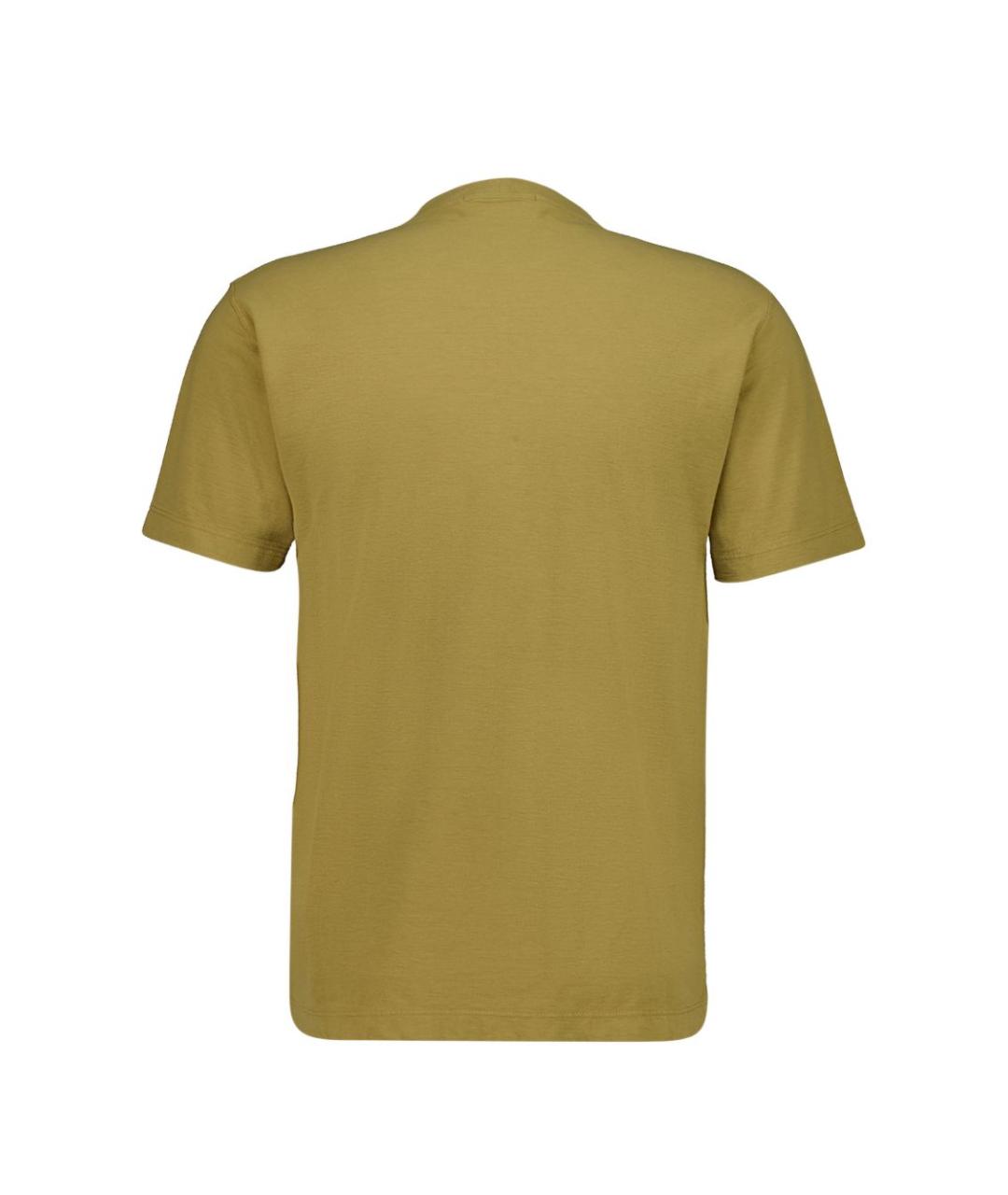 STONE ISLAND Зеленая хлопковая футболка, фото 2