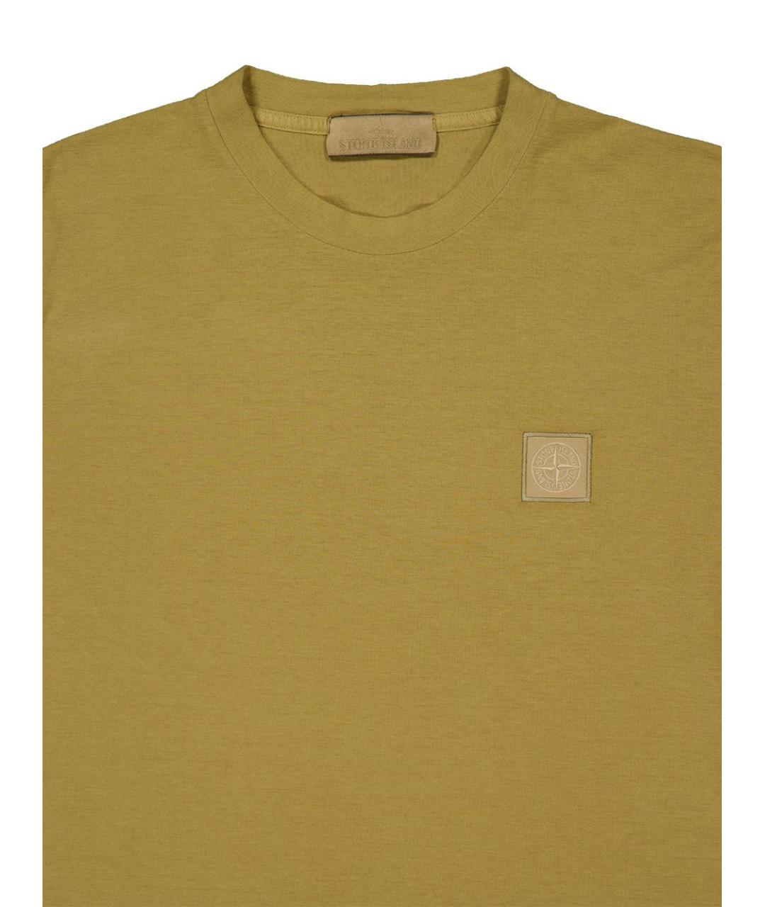 STONE ISLAND Зеленая хлопковая футболка, фото 3