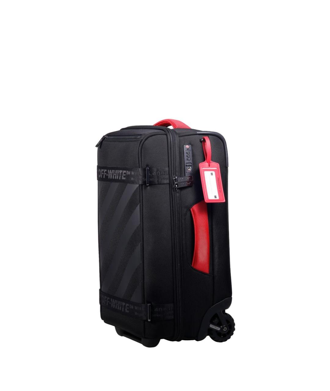 OFF-WHITE Черный чемодан, фото 3