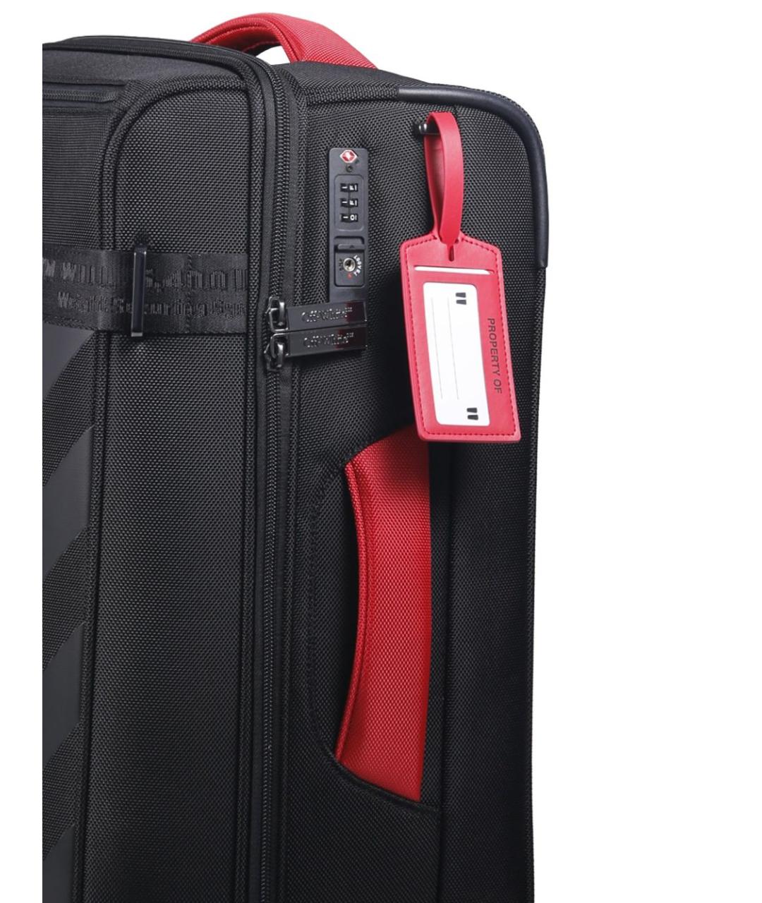 OFF-WHITE Черный чемодан, фото 4