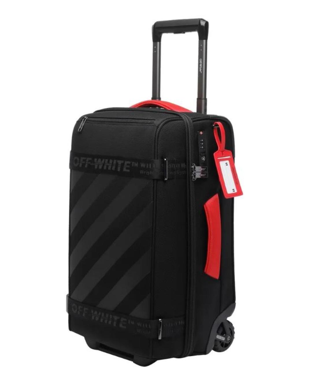 OFF-WHITE Черный чемодан, фото 5