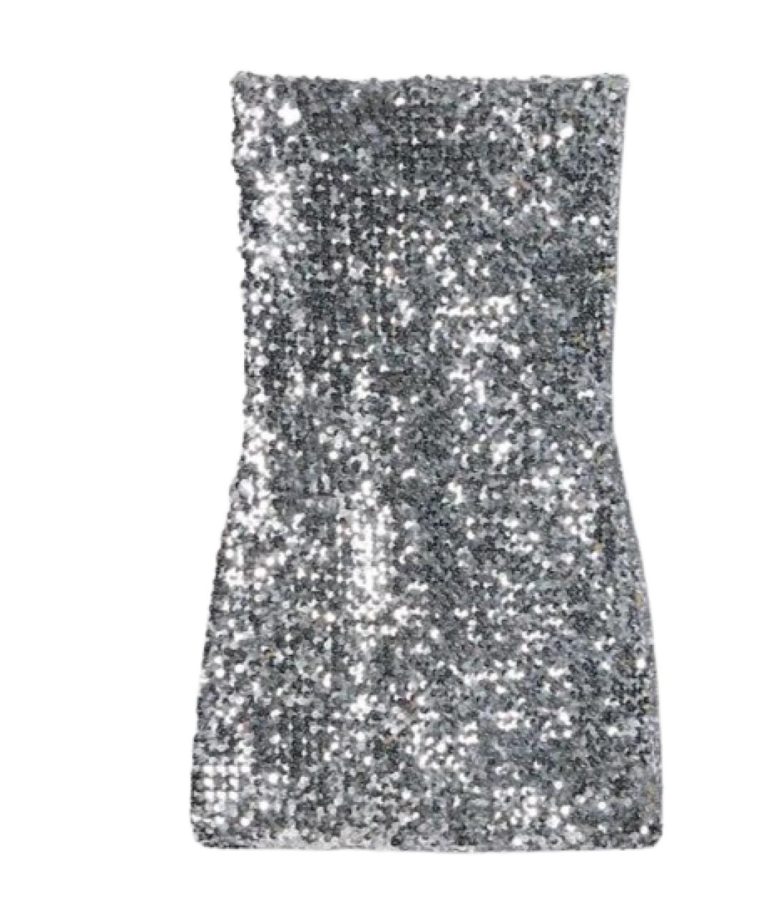 GUCCI Серебряное коктейльное платье, фото 1