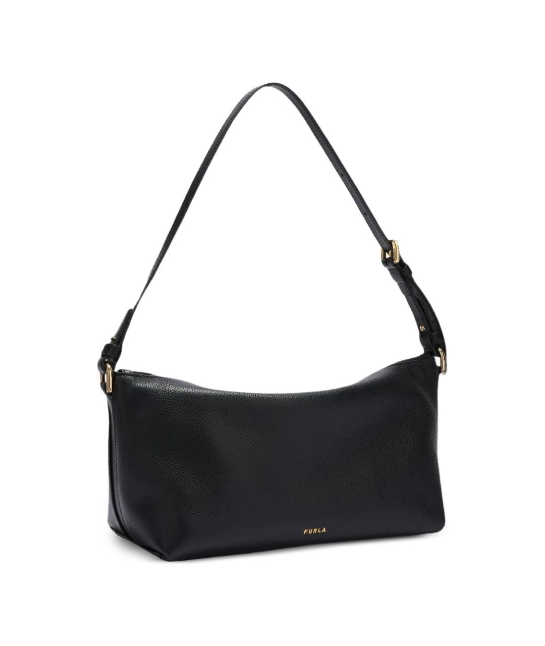 FURLA Черная кожаная сумка через плечо, фото 4