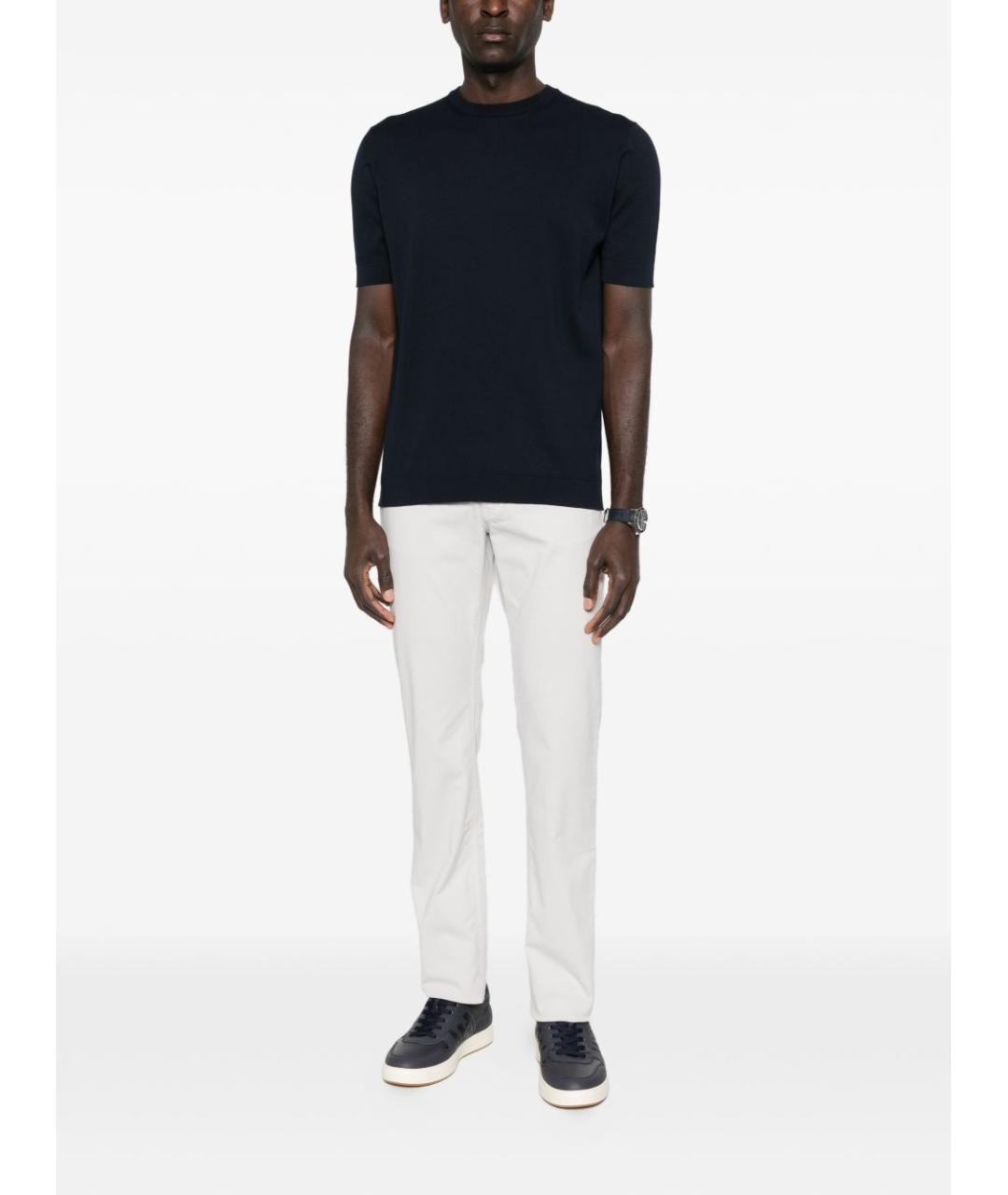 LARDINI Черная хлопковая футболка, фото 2