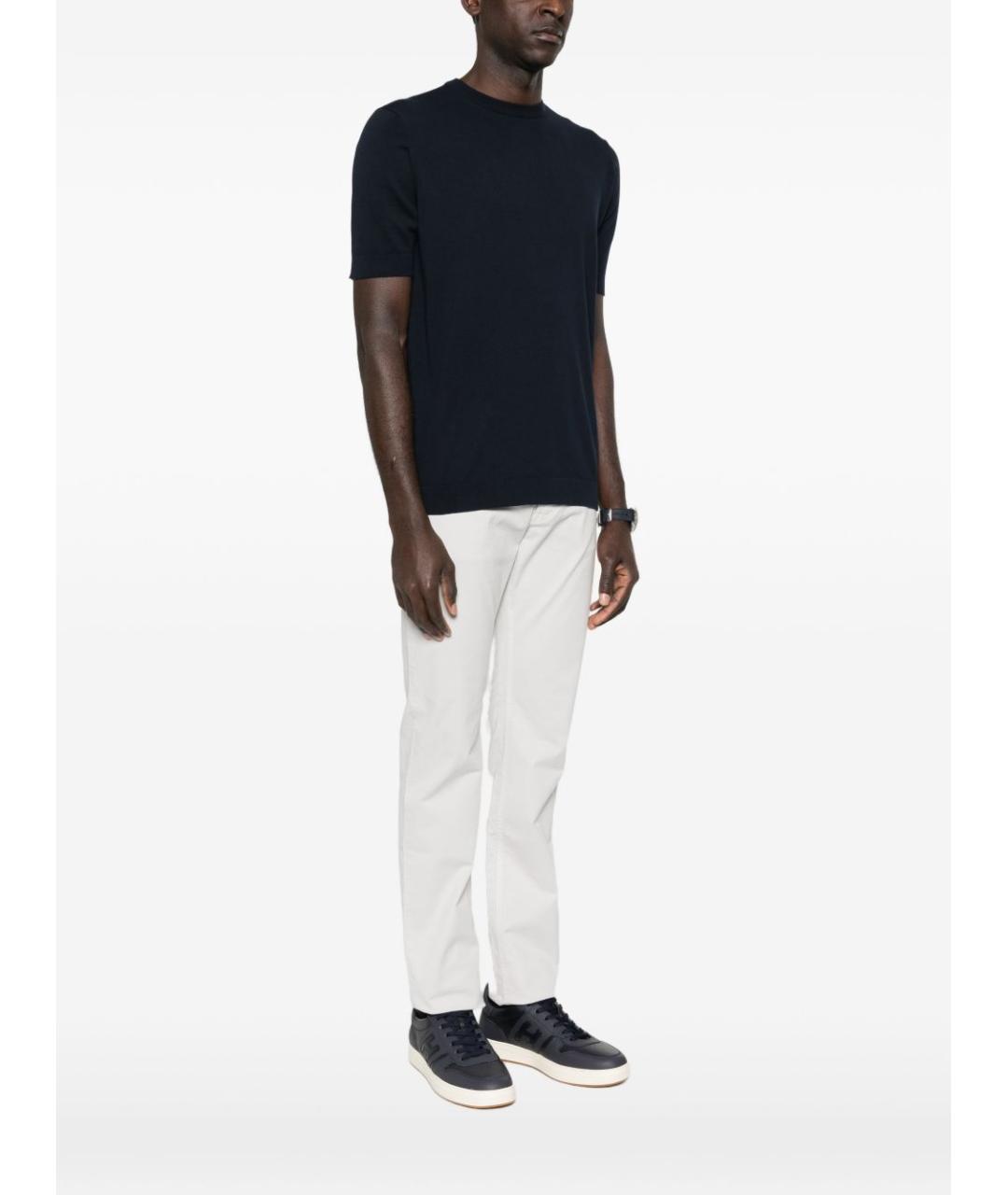 LARDINI Черная хлопковая футболка, фото 4