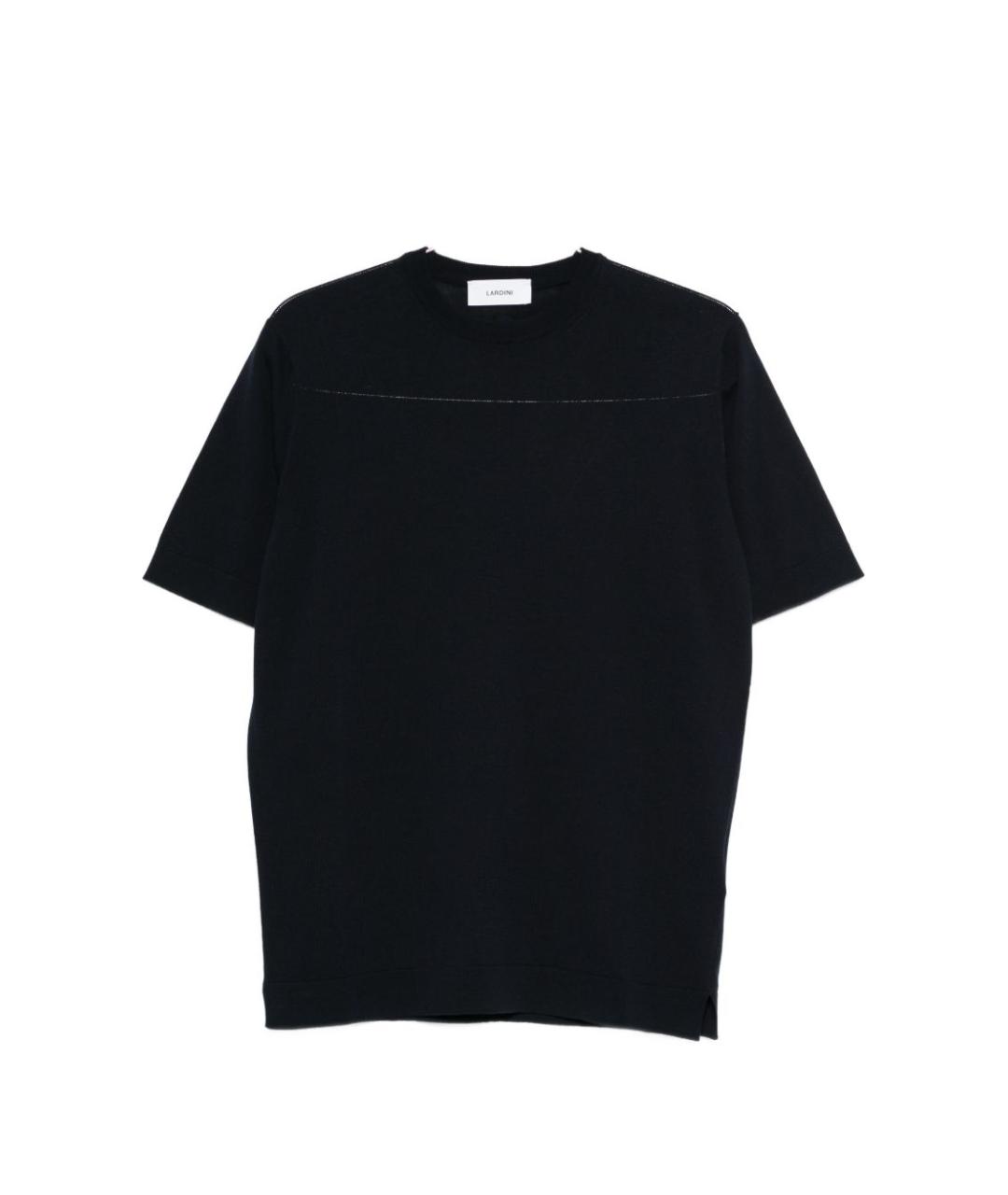LARDINI Черная хлопковая футболка, фото 1