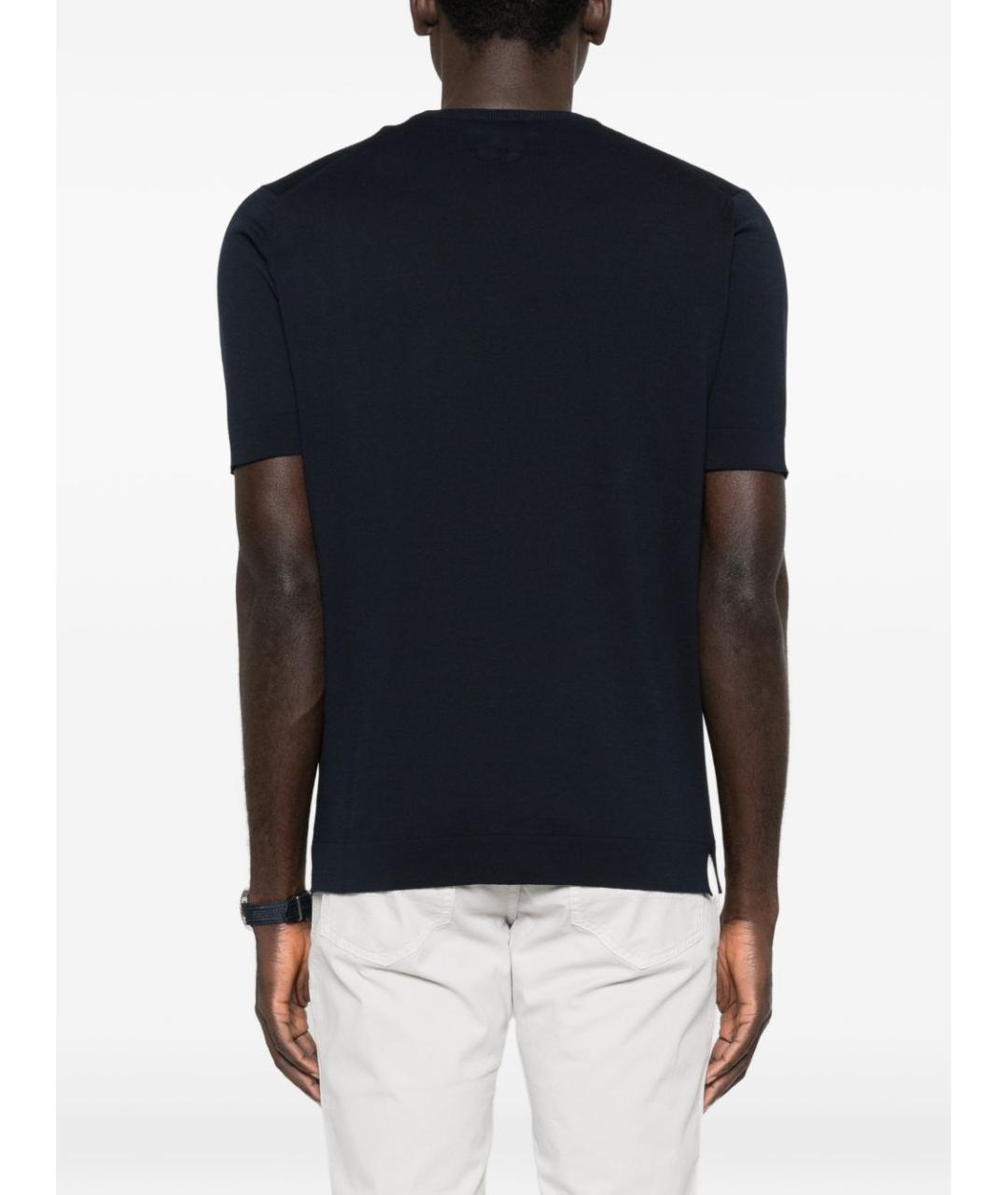 LARDINI Черная хлопковая футболка, фото 3