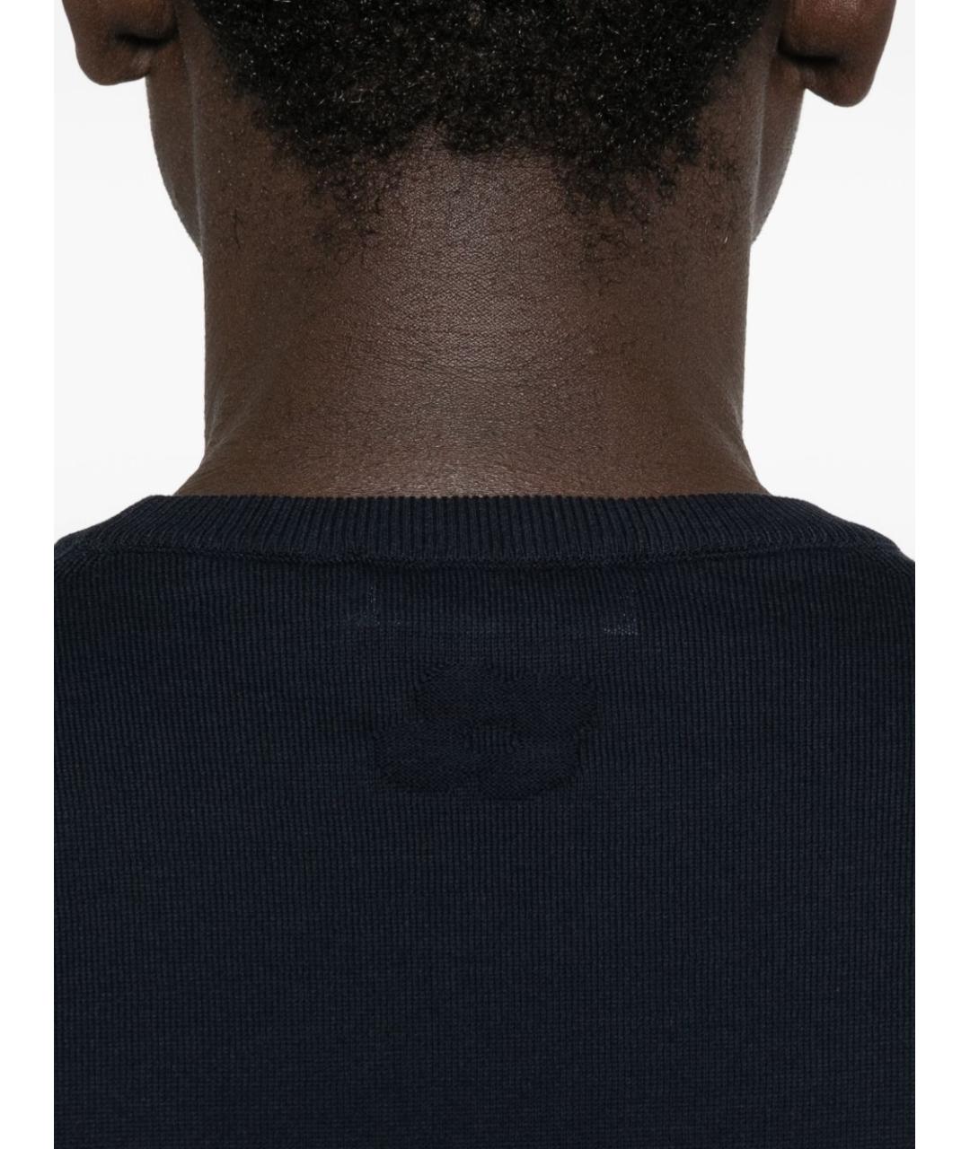 LARDINI Черная хлопковая футболка, фото 5