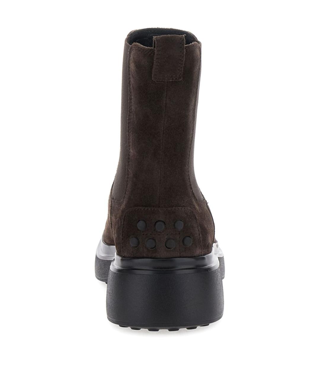 TOD'S Коричневые замшевые ботинки, фото 4