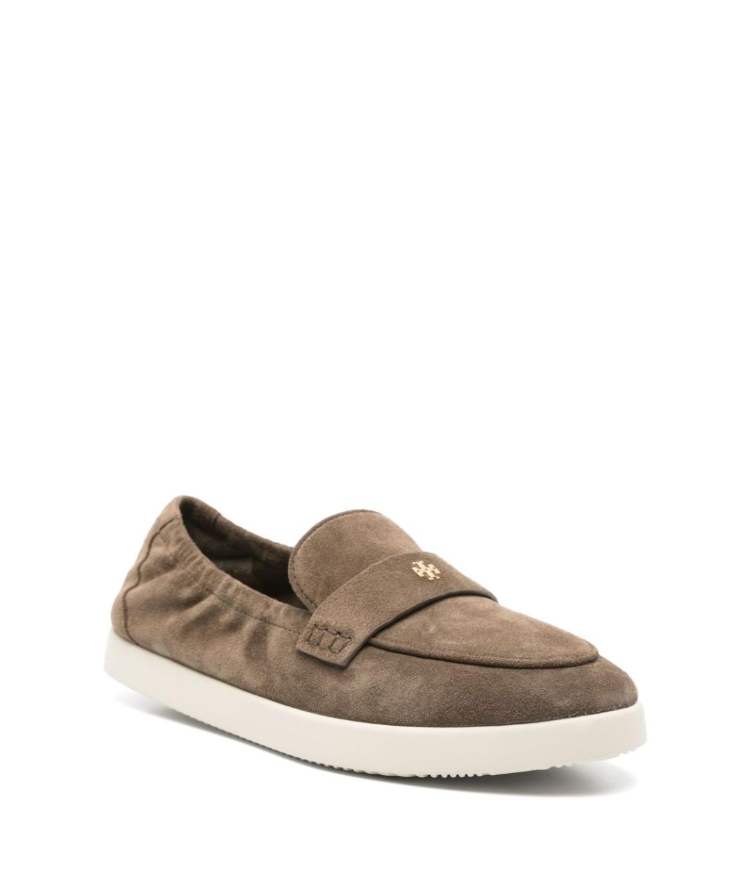 TORY BURCH Коричневые замшевые лоферы, фото 3