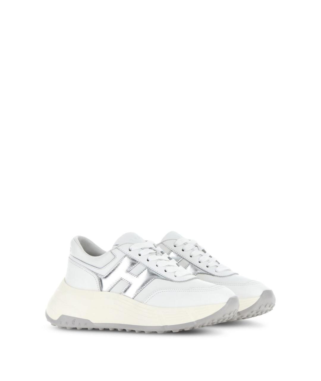 HOGAN Белые кожаные кроссовки, фото 2